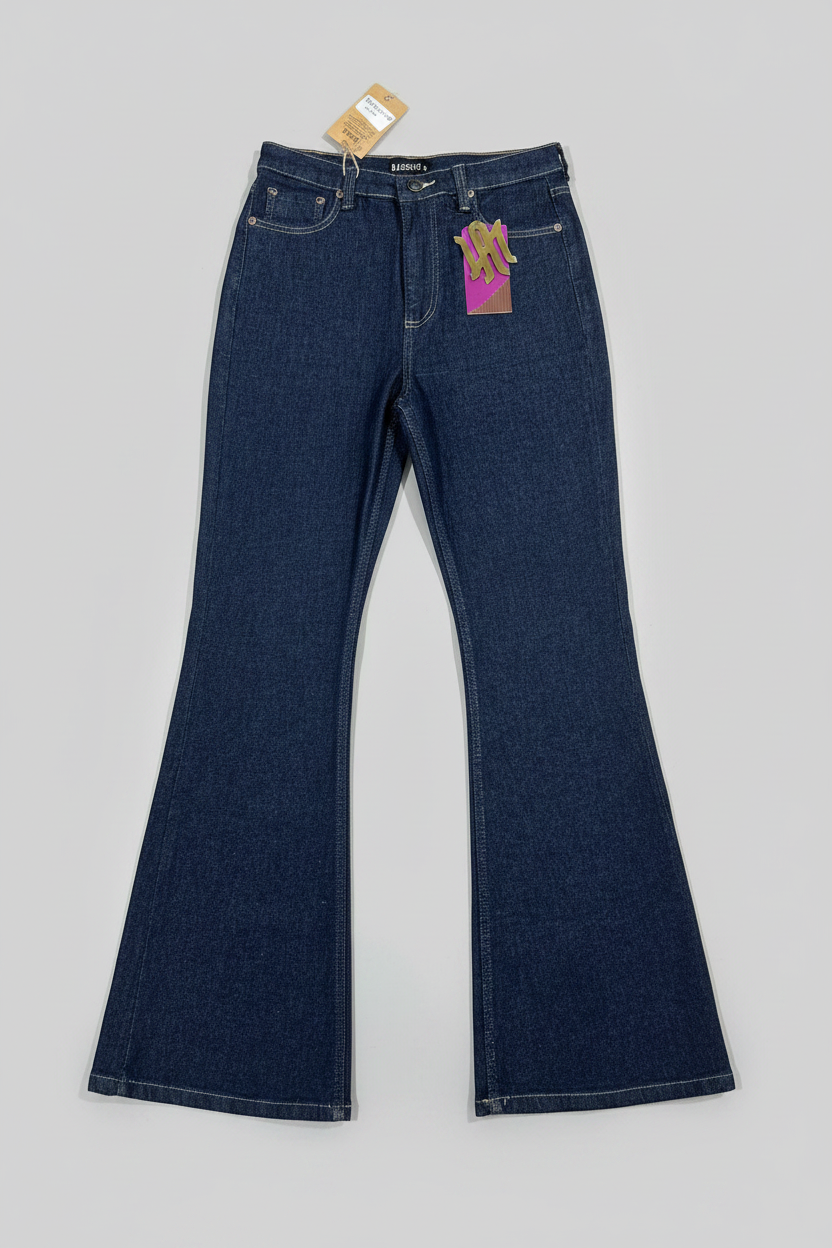 Naminal Denim Casual Pants (Wide Leg) - Blue*Black