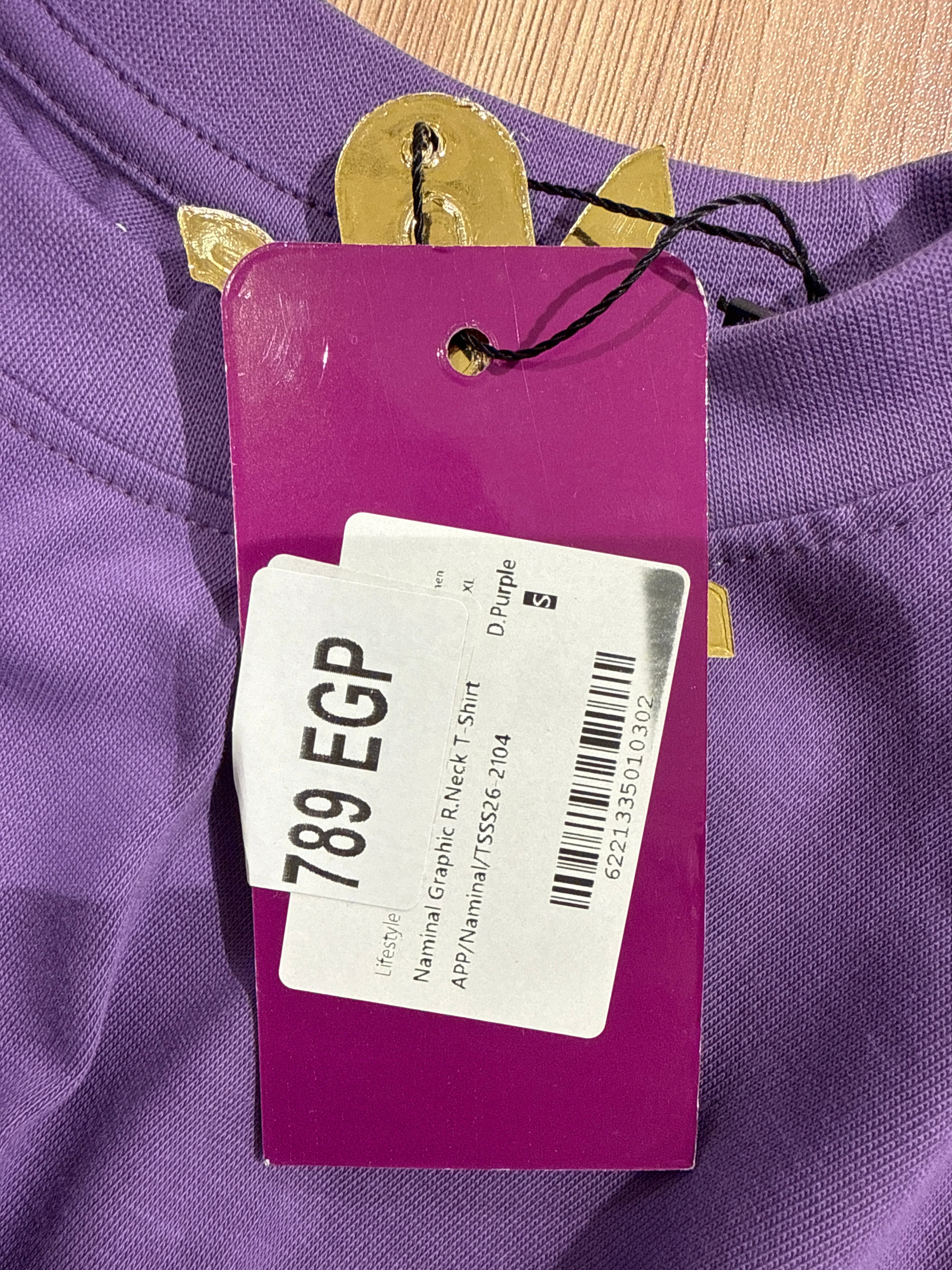 Naminal Graphic R.Neck T-Shirt (Oversize) - D.Purple