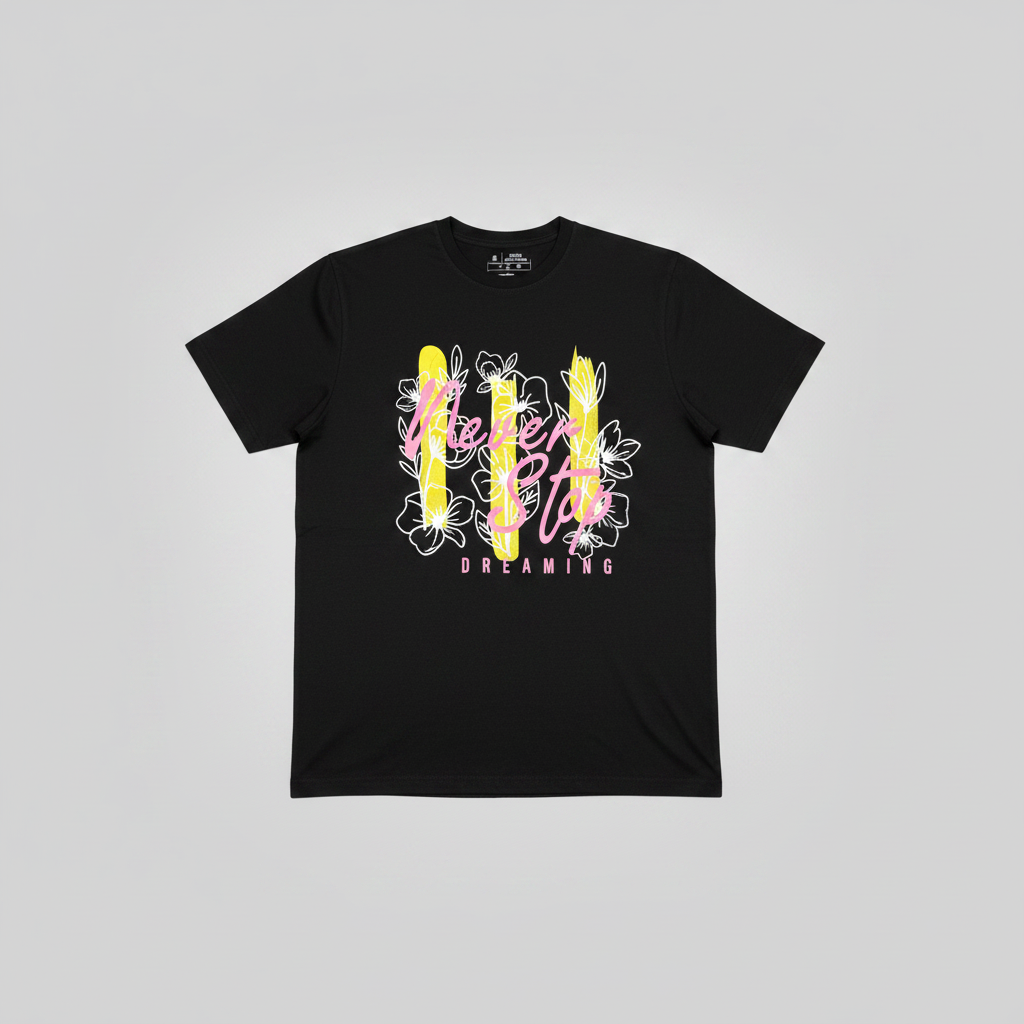 Naminal Graphic Casual T-Shirt (Regular) - Black