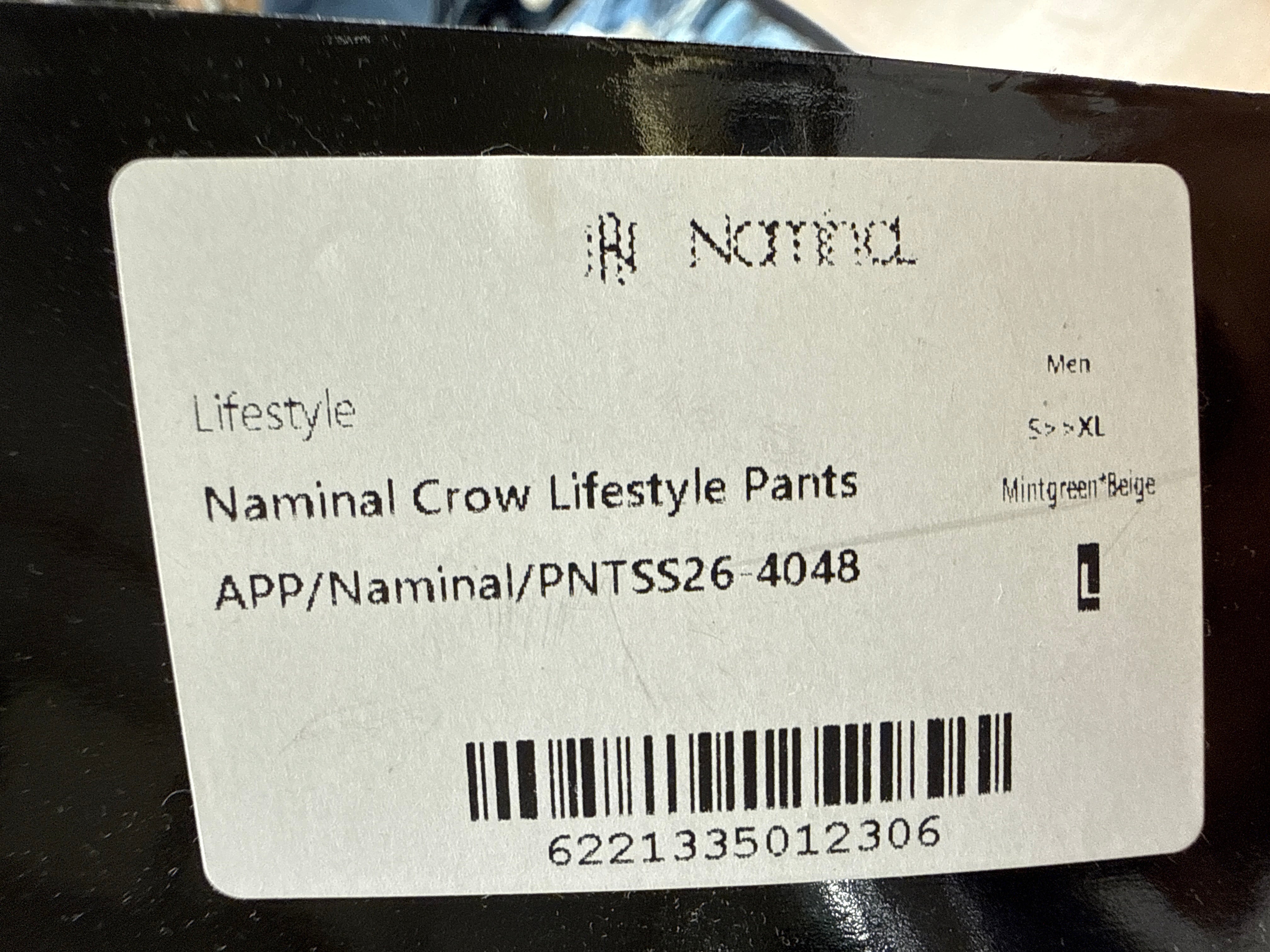 Naminal Crow Lifestyle Pants (Oversize) - Mintgreen*Beige