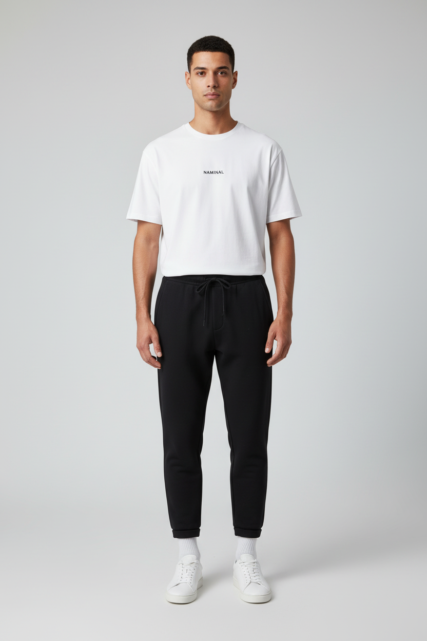 Naminal Basic Casual Pants (Straight) - Black