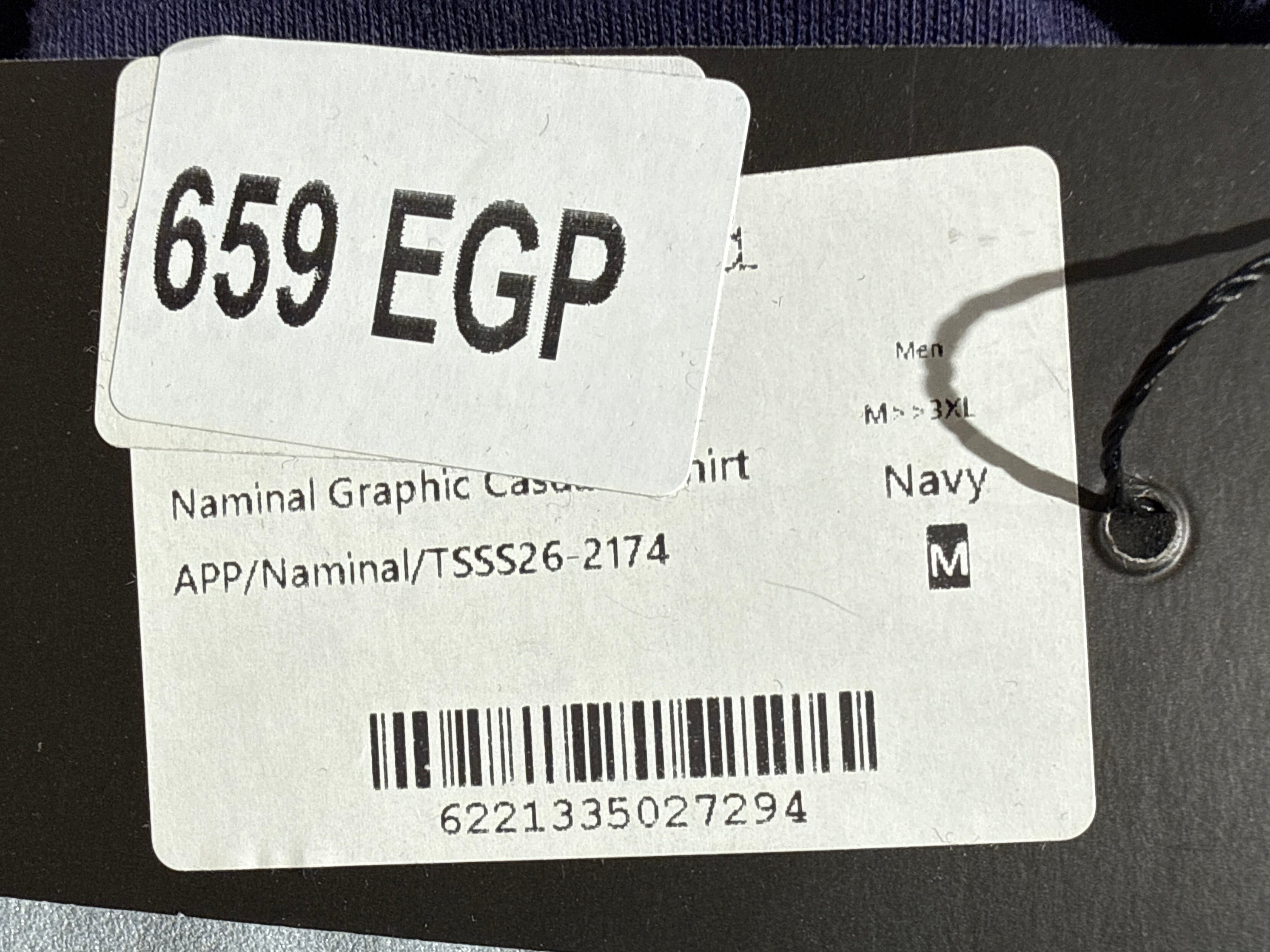 Naminal Graphic Casual T-Shirt (Regular) - Navy