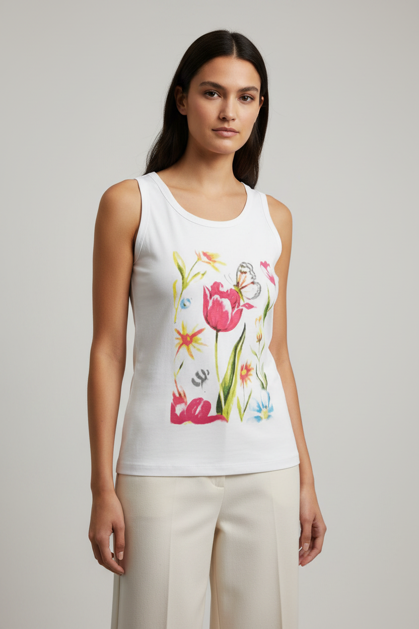 Naminal Graphic Casual Tanktop (Regular) - White