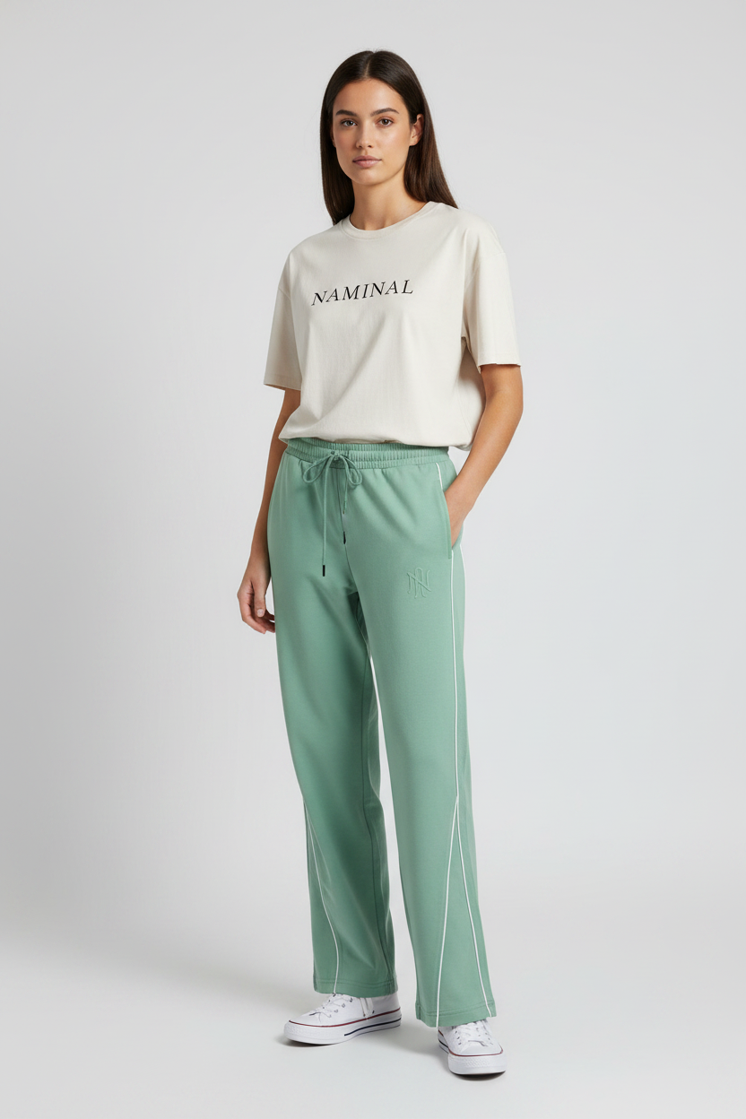 Naminal Basic Casual Pants (Wide Leg) - Mint