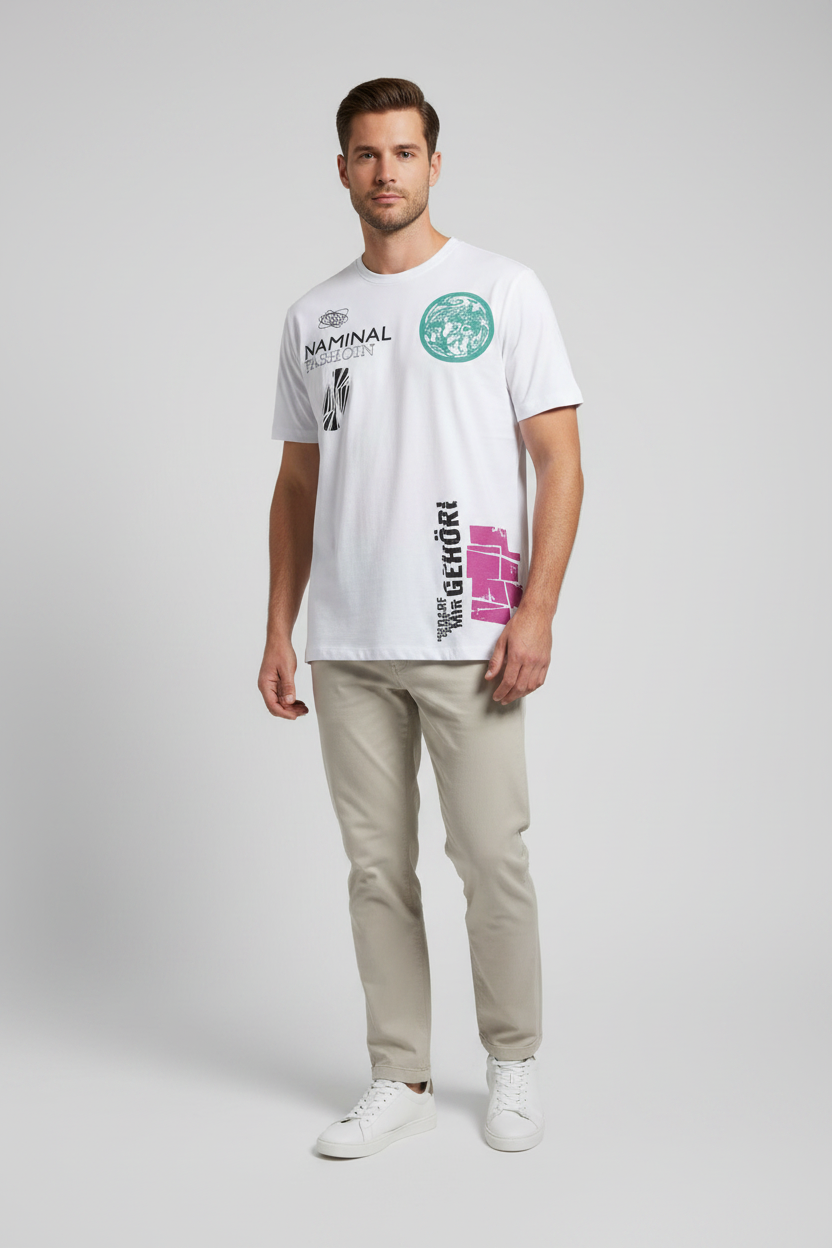 Naminal Graphic R.Neck T-Shirt (Regular) - White