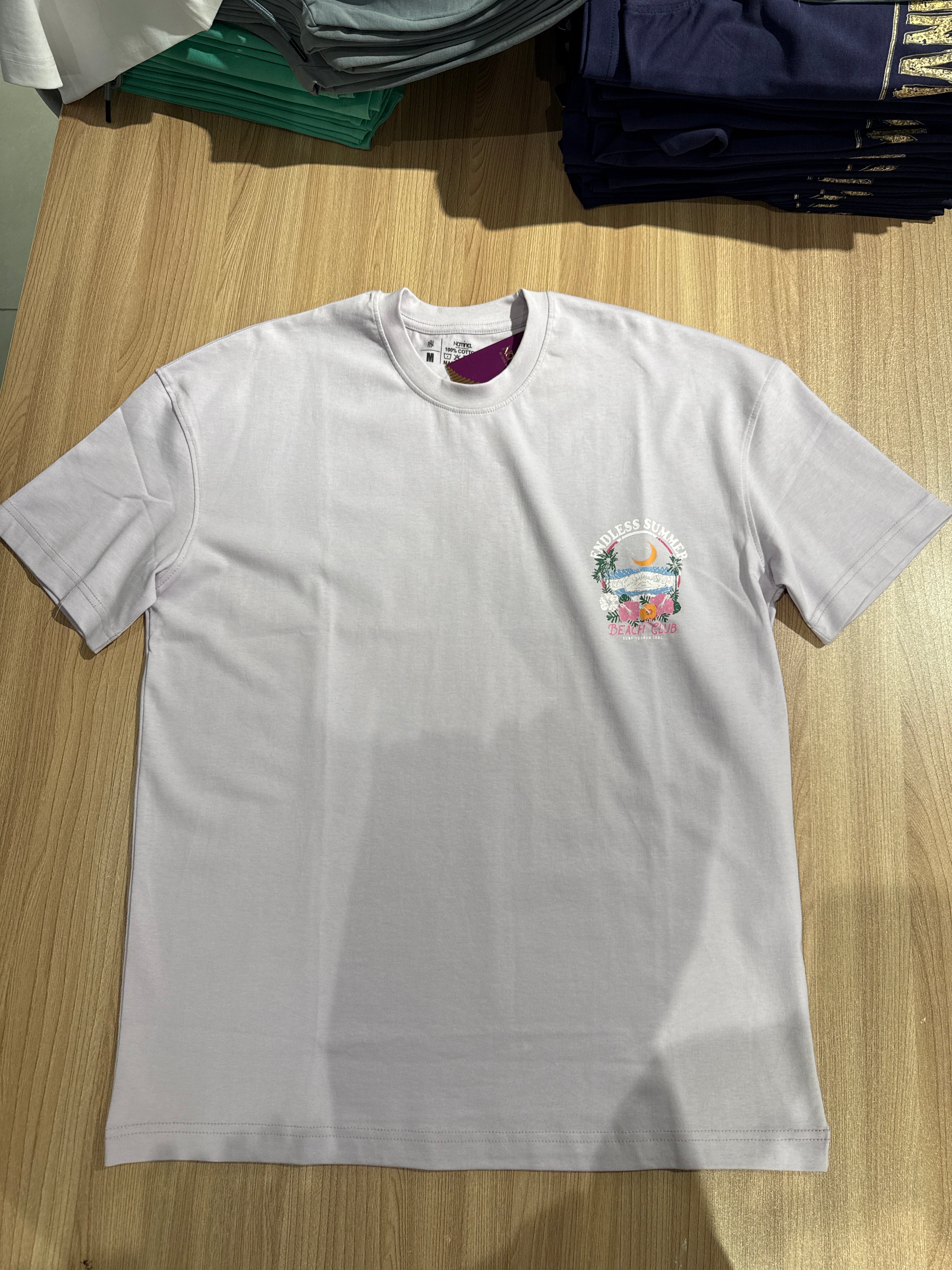 Naminal Graphic R.Neck T-Shirt (Oversize) - Lavender