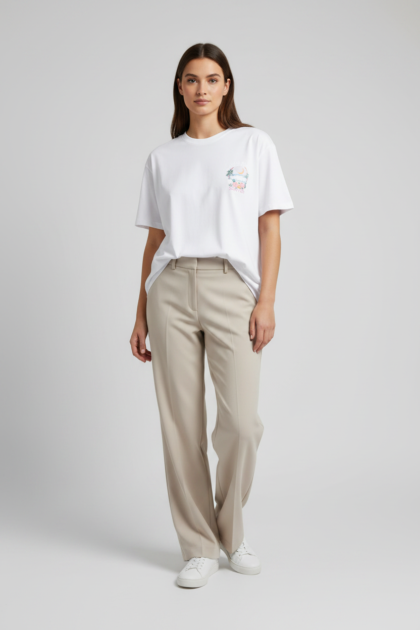 Naminal Graphic R.Neck T-Shirt (Oversize) - Lavender