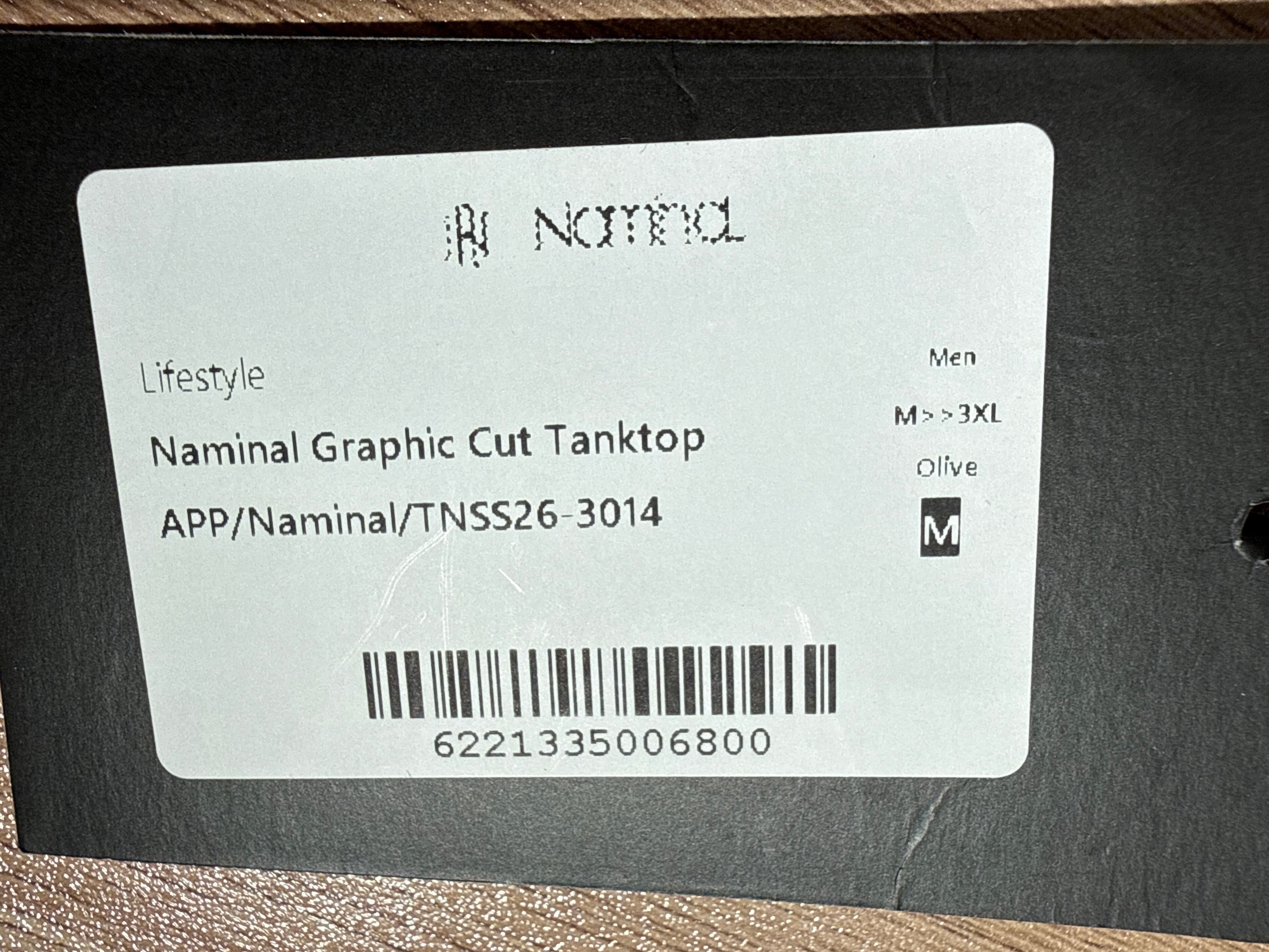 Naminal Graphic Cut Tanktop (Regular) - Olive