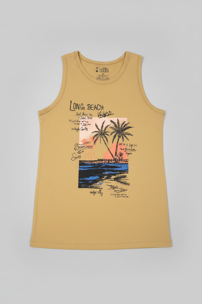 Naminal Graphic Cut Tanktop (Regular) - Beige