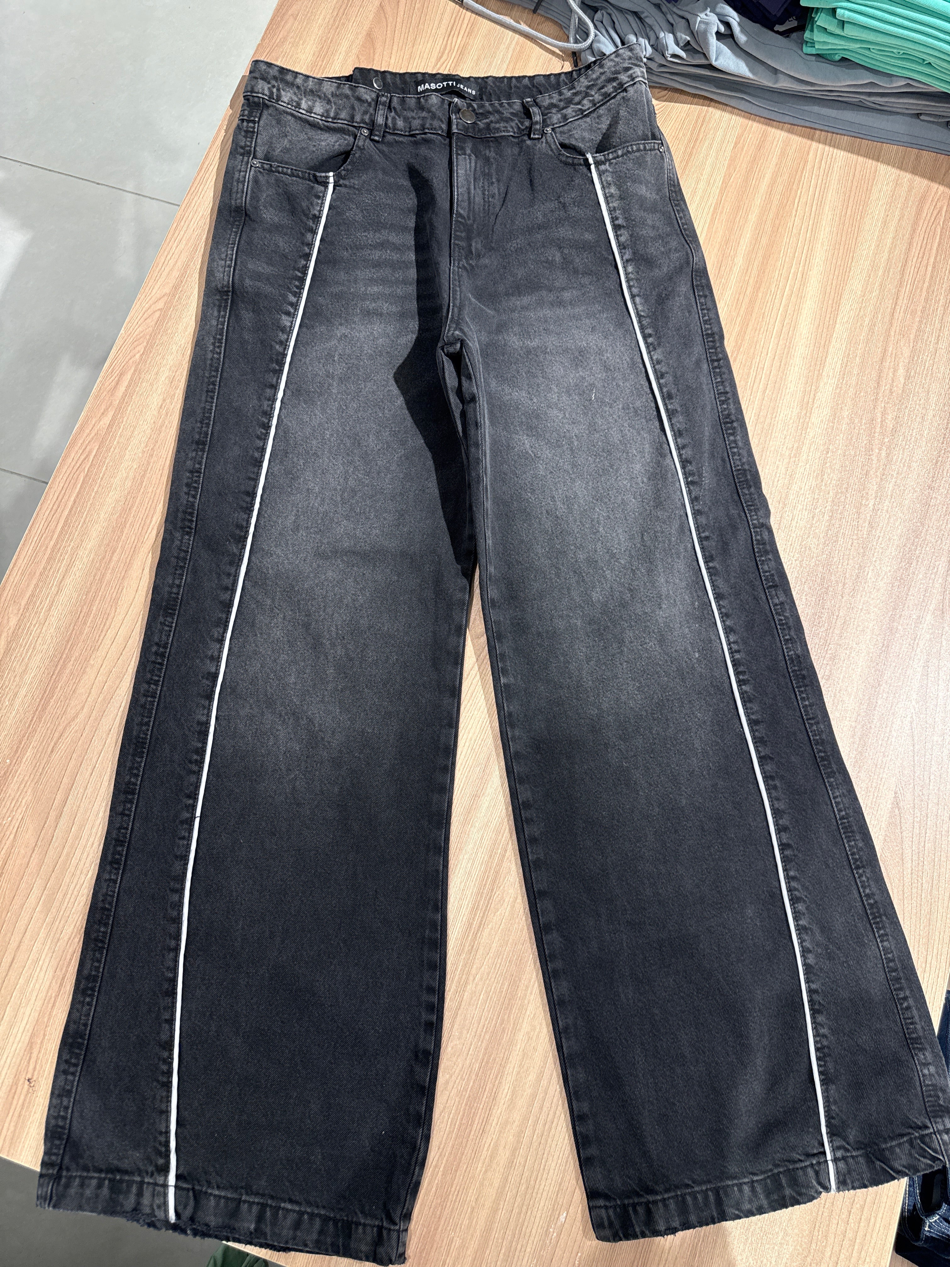 Naminal Denim Casual Pants (Relax) - Black