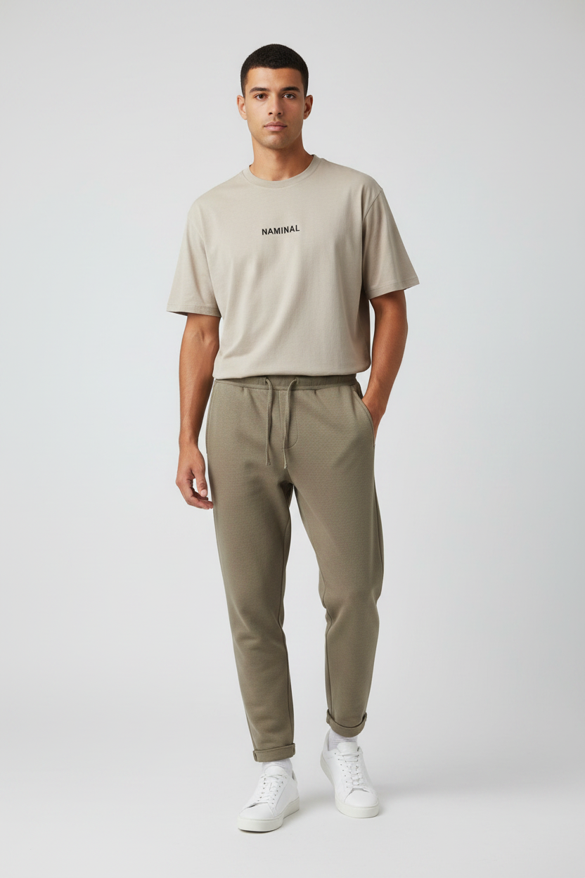 Naminal Basic Casual Pants (Straight) - Camel