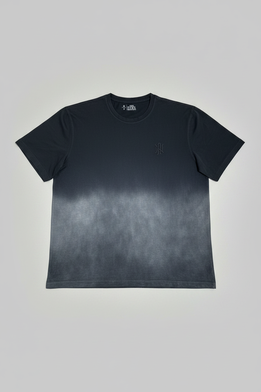 Naminal Acid-Wash R.Neck T-Shirt (Regular) - D.GREY*L.Grey