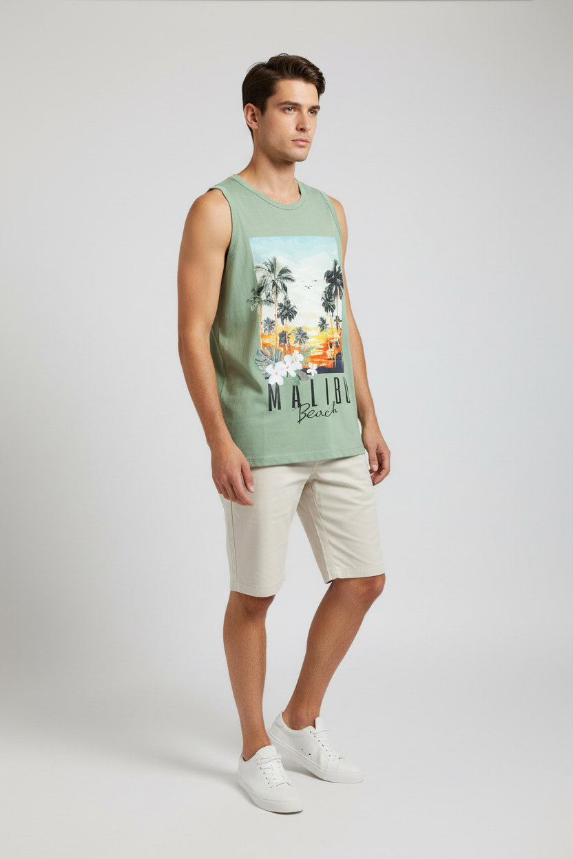 Naminal Graphic Cut Tanktop (Regular) - Mint
