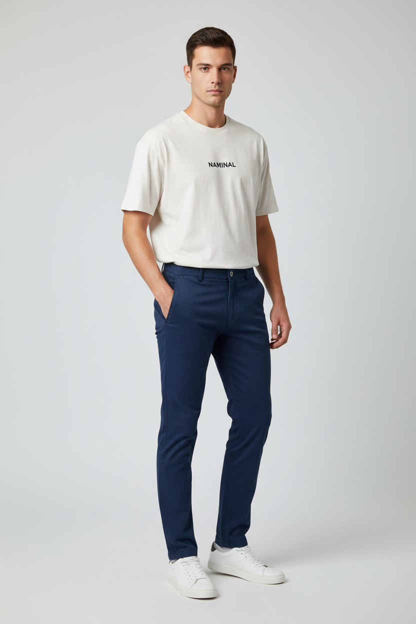 Naminal Basic Casual Pants (Regular) - Blue