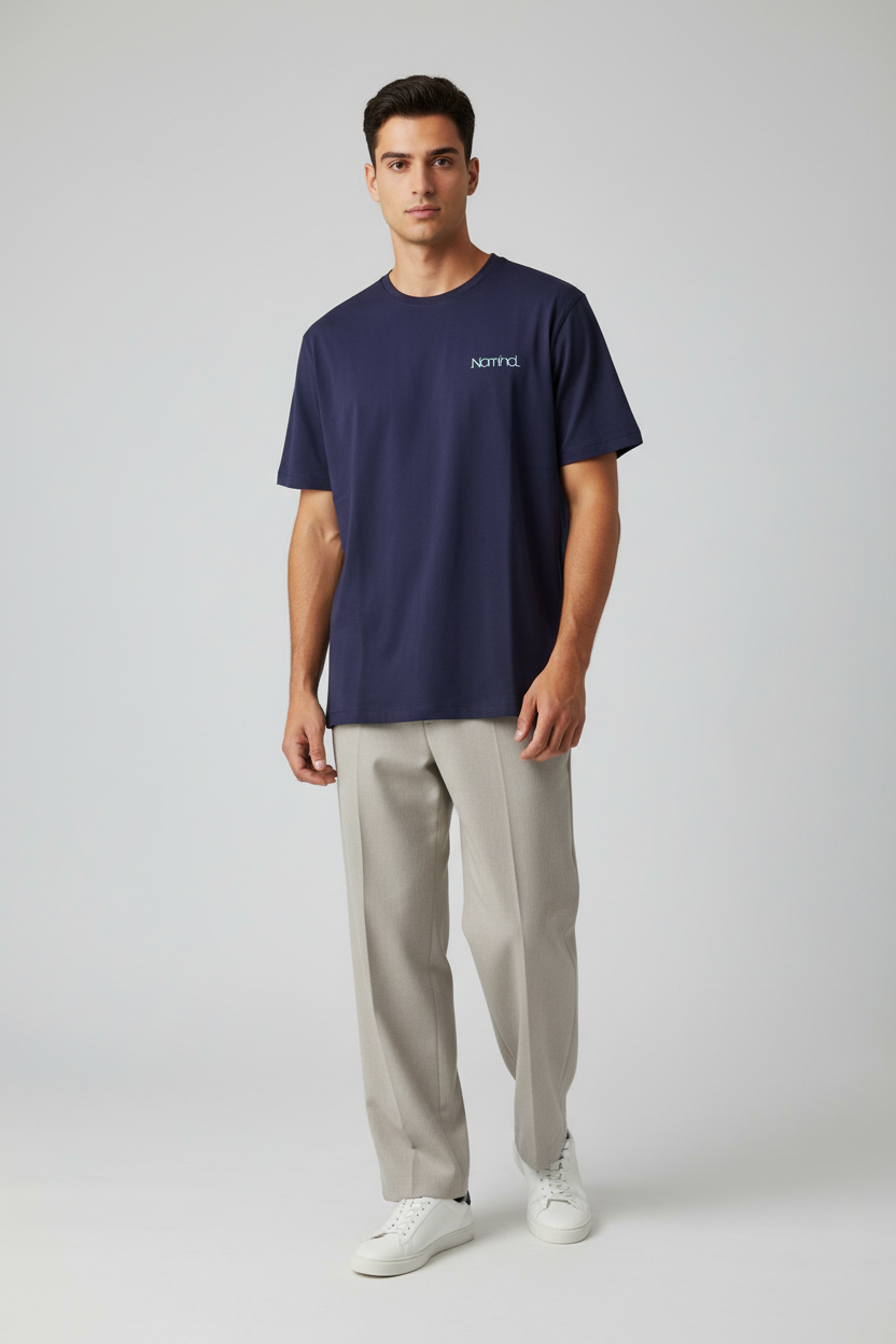 Naminal Graphic R.Neck T-Shirt (Regular) - Navy