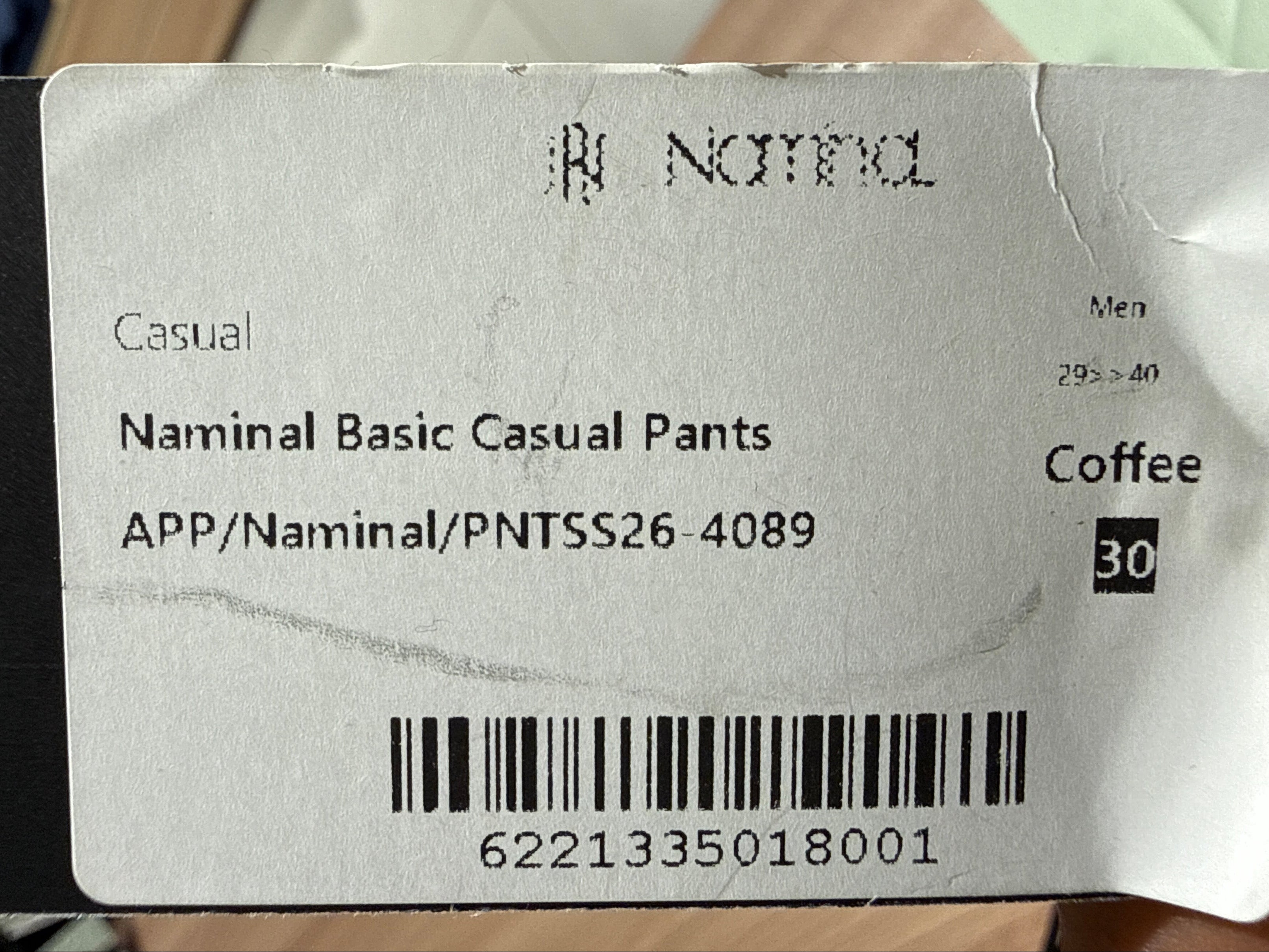 Naminal Basic Casual Pants (Regular) - Coffee