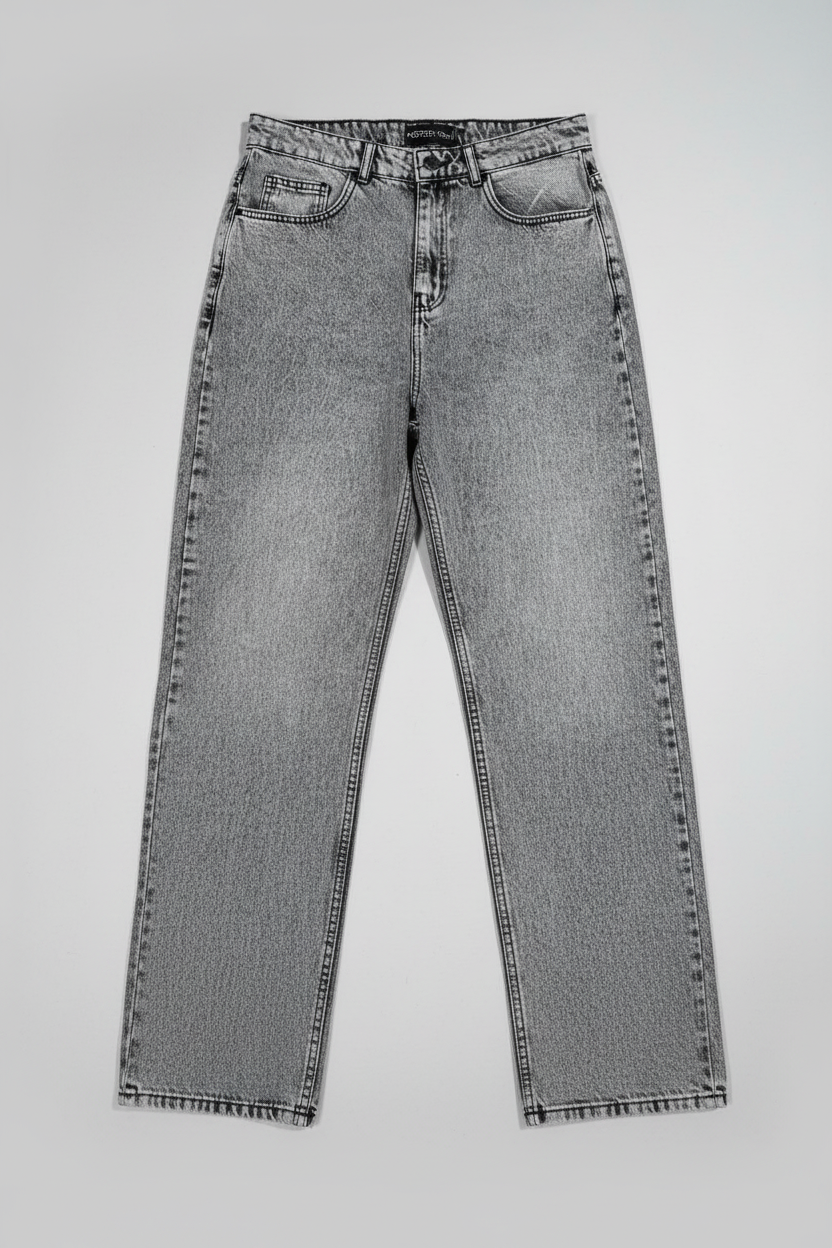Naminal Jeans Casual Pants (Wide Leg) - Grey