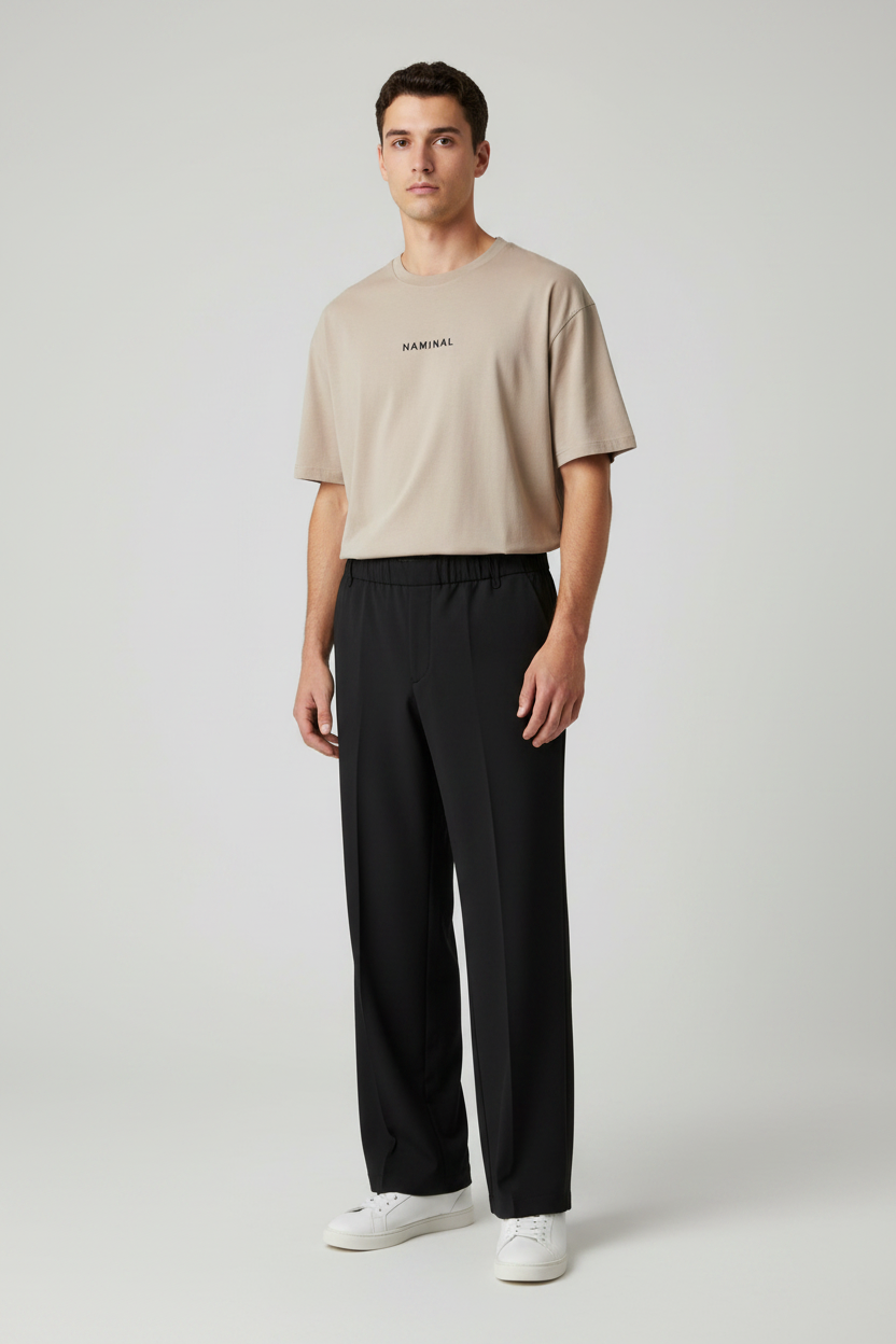 Naminal Basic Classic Pants (Wide Leg) - Black