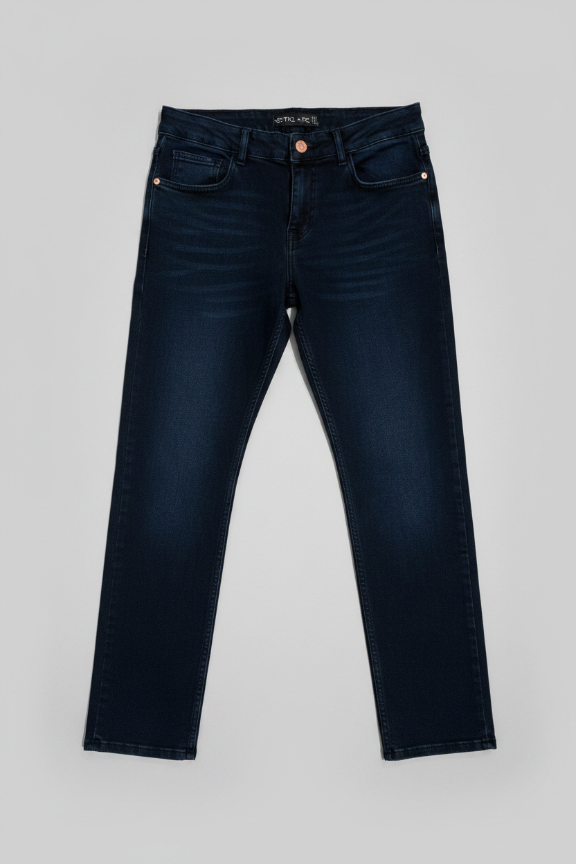Naminal Denim Casual Pants (Straight) - Black*BLUE