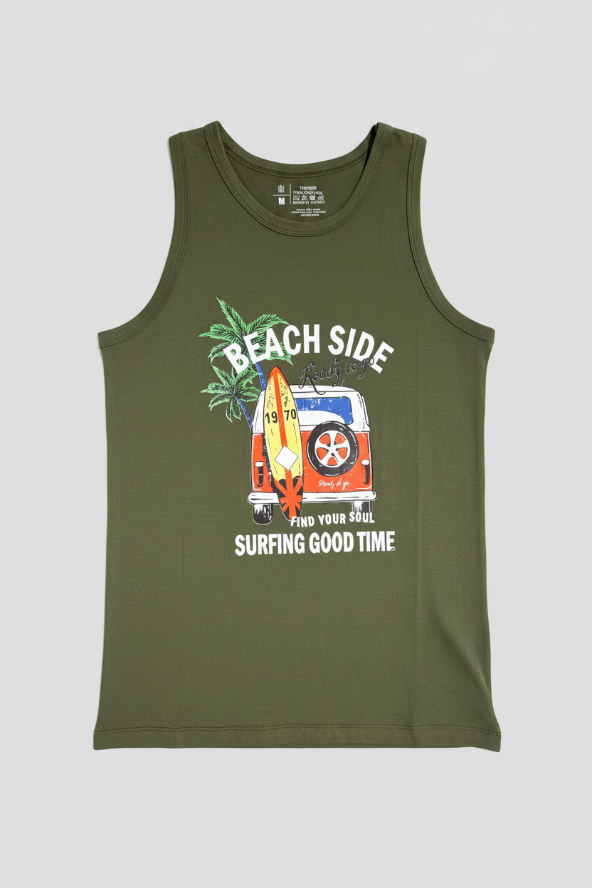 Naminal Graphic Cut Tanktop (Regular) - Olive