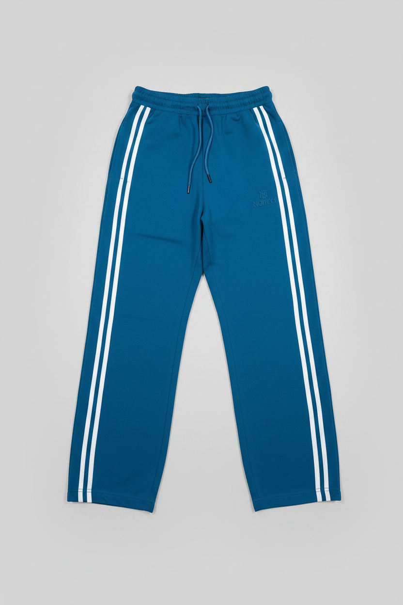 Naminal Graphic Casual Pants (Wide Leg) - Blue