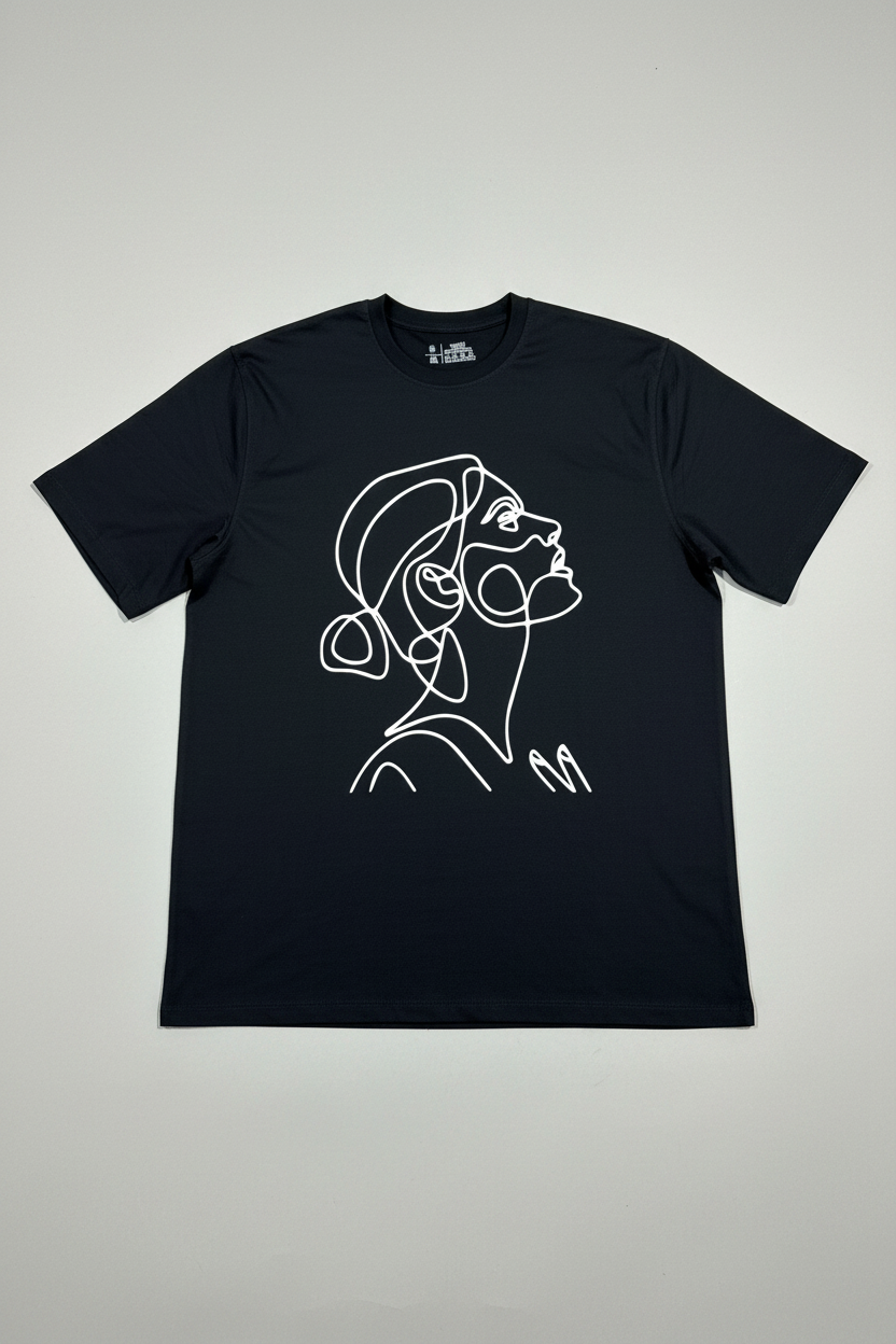Naminal Graphic Casual T-Shirt (Regular) - Black