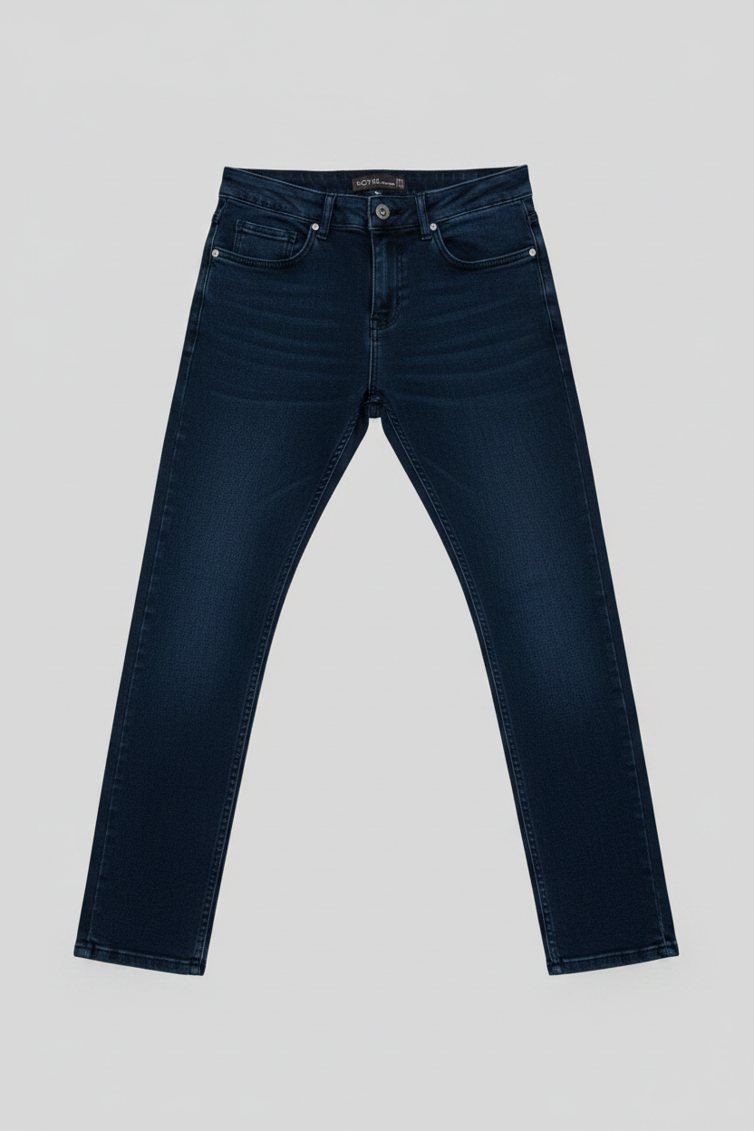 Naminal Denim Casual Pants (Straight) - Blue*Black