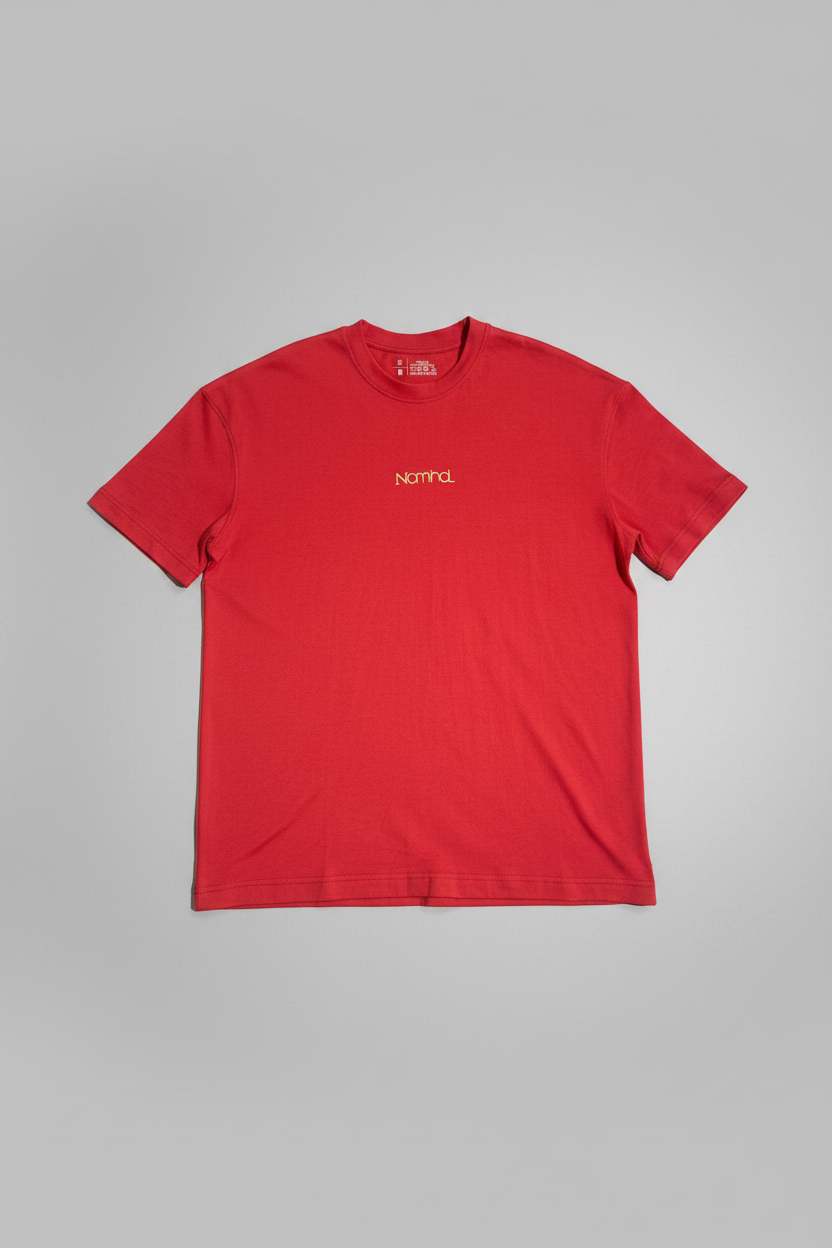 Naminal Print Casual T-Shirt (Oversize) - Red