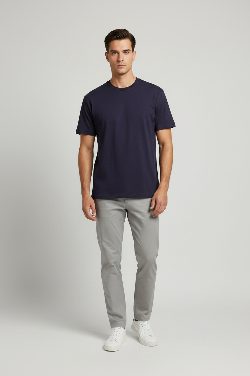 Naminal Basic R.Neck T-Shirt (Oversize) - Navy