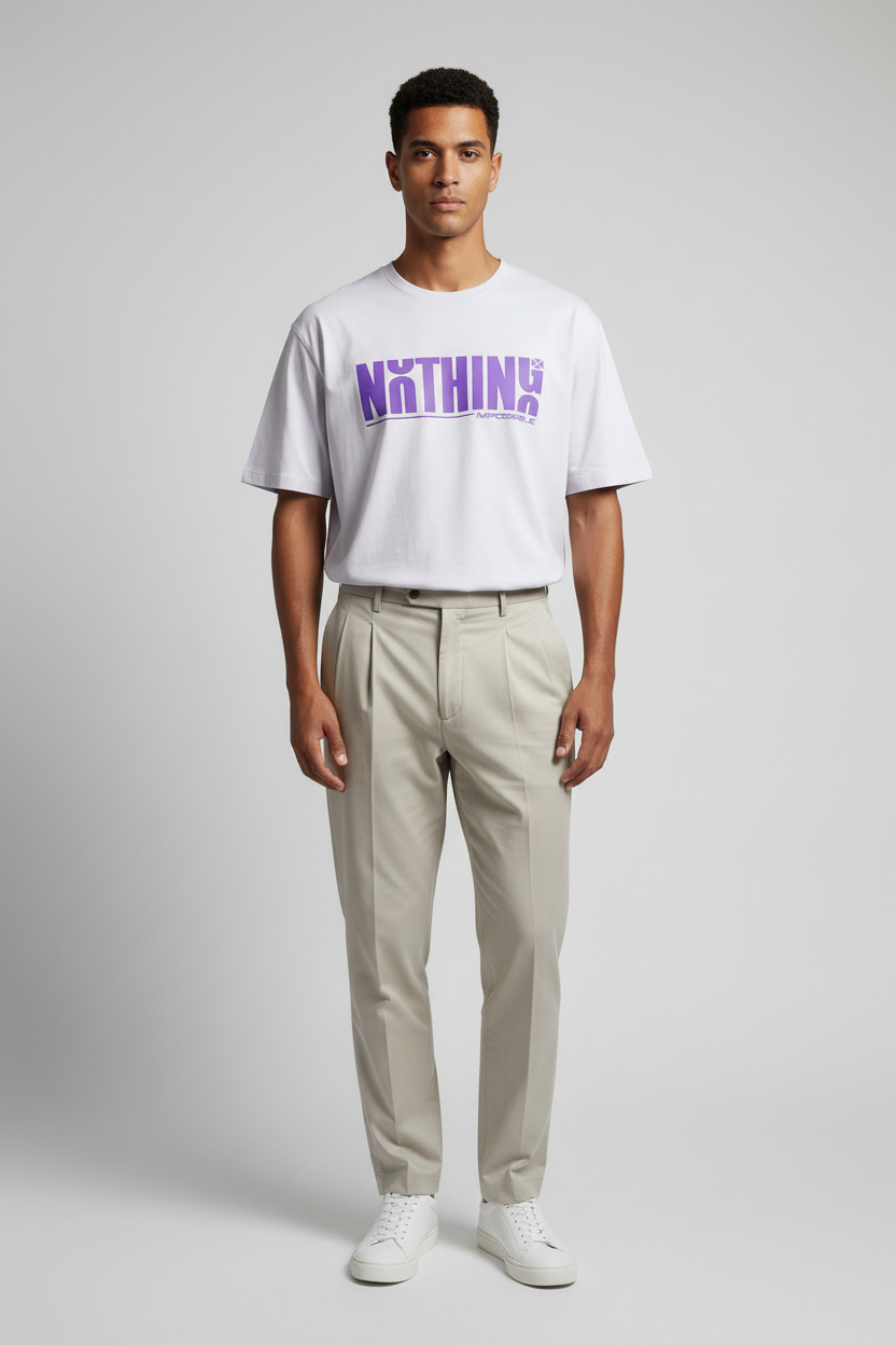 Naminal Graphic R.Neck T-Shirt (Regular) - L.Purple