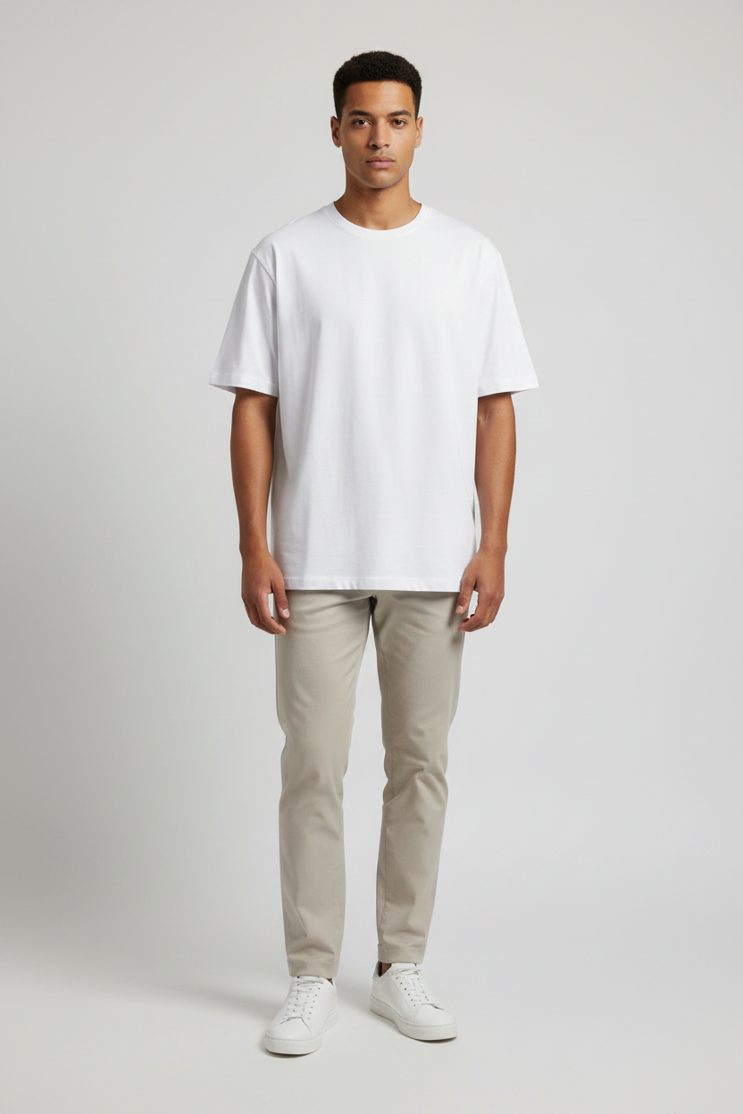 Naminal Basic R.Neck T-Shirt (Regular) - WHITE