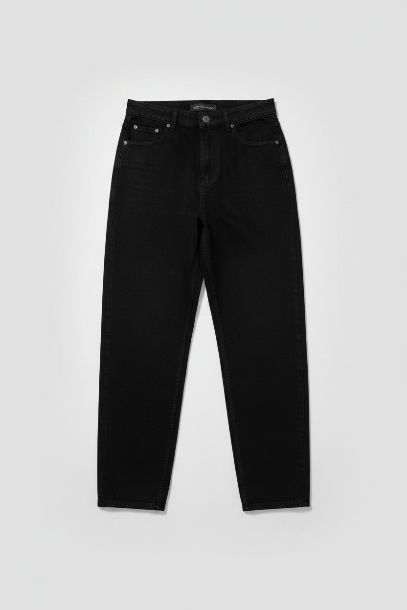 Naminal Denim Casual Pants (Wide Leg) - Black