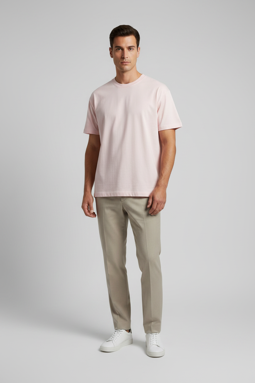 Naminal Basic R.Neck T-Shirt (Oversize) - Rose