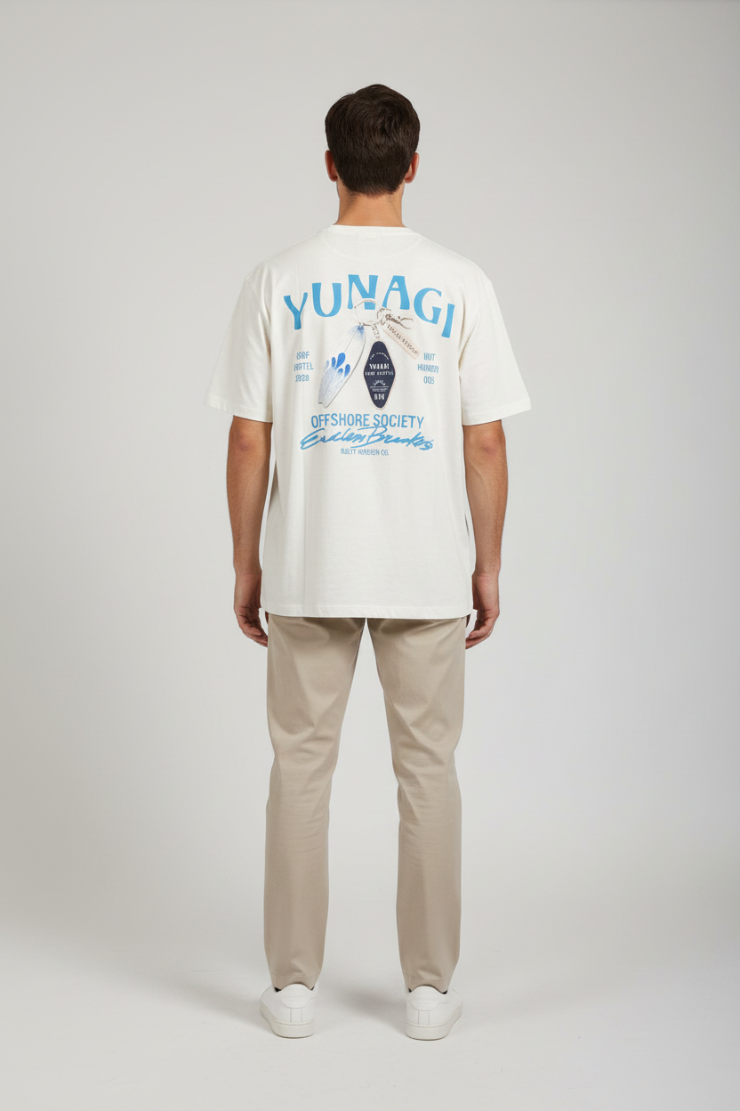 Naminal Print Casual T-Shirt (Regular) - White