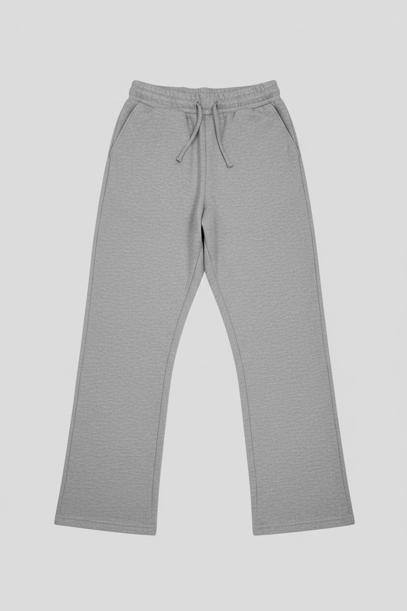 Naminal Basic Casual Pants (Wide Leg) - Grey