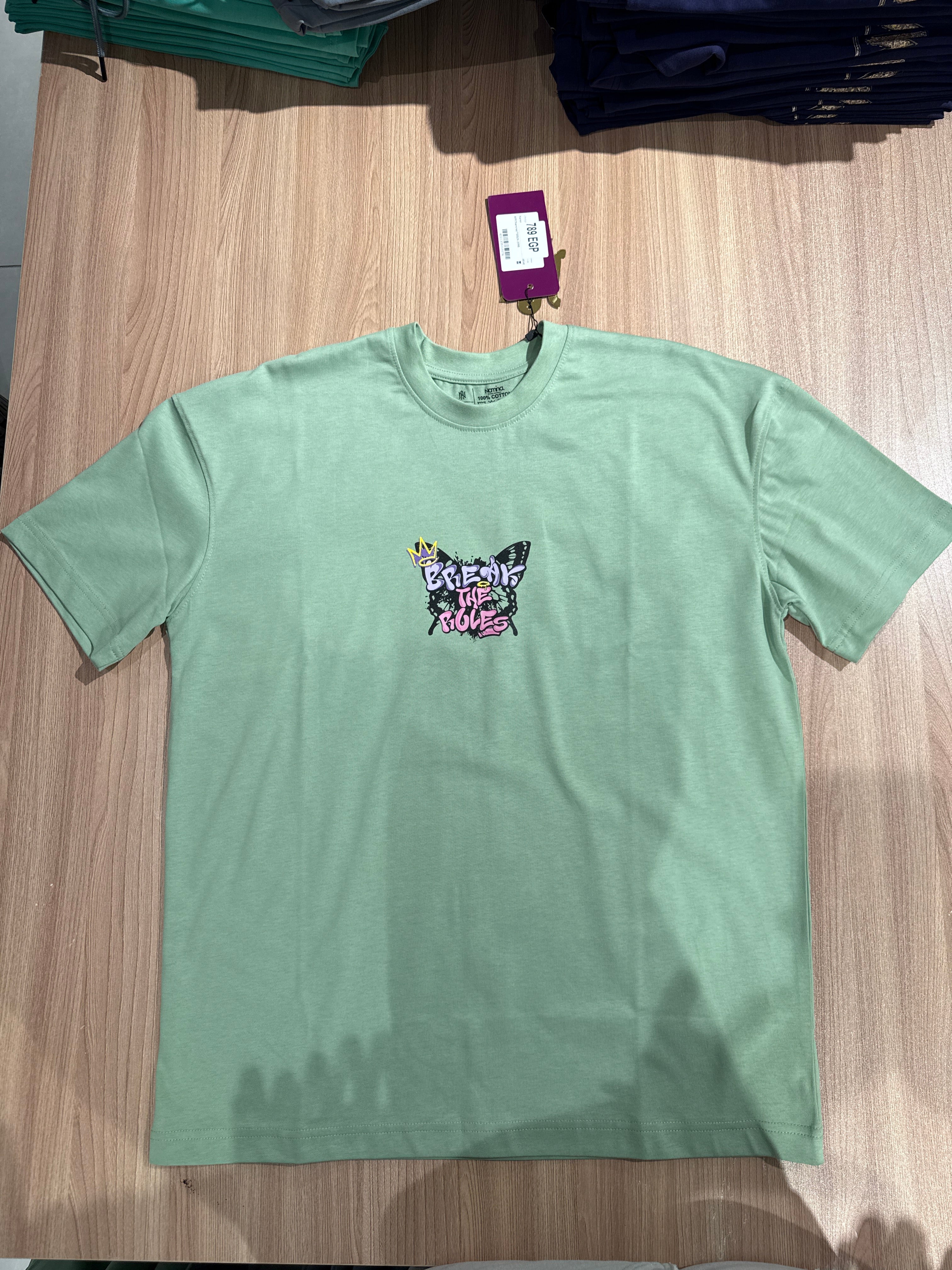 Naminal Graphic R.Neck T-Shirt (Oversize) - Mint