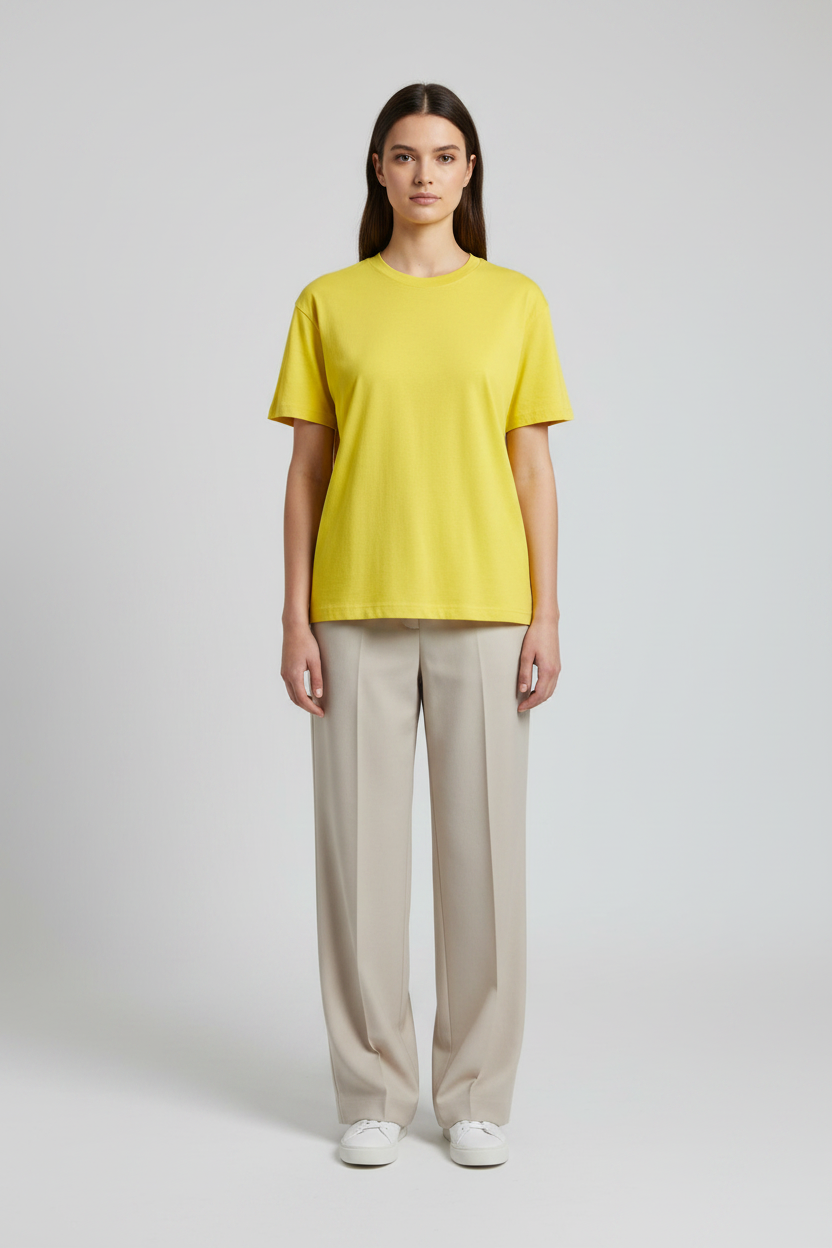 Naminal Basic R.Neck T-Shirt (Oversize) - Yellow