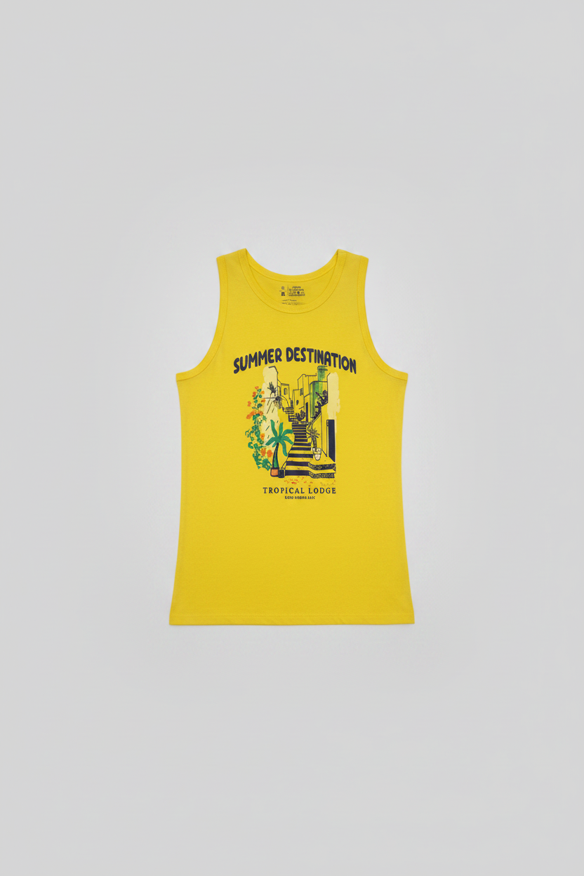 Naminal Graphic Cut Tanktop (Regular) - Yellow