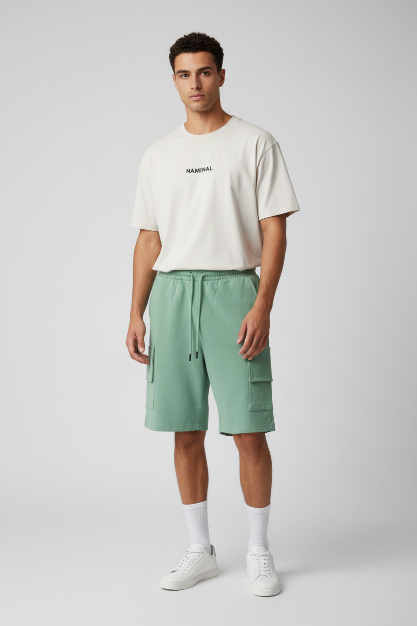 Naminal Cargo Capri Short (Regular) - Mintgreen