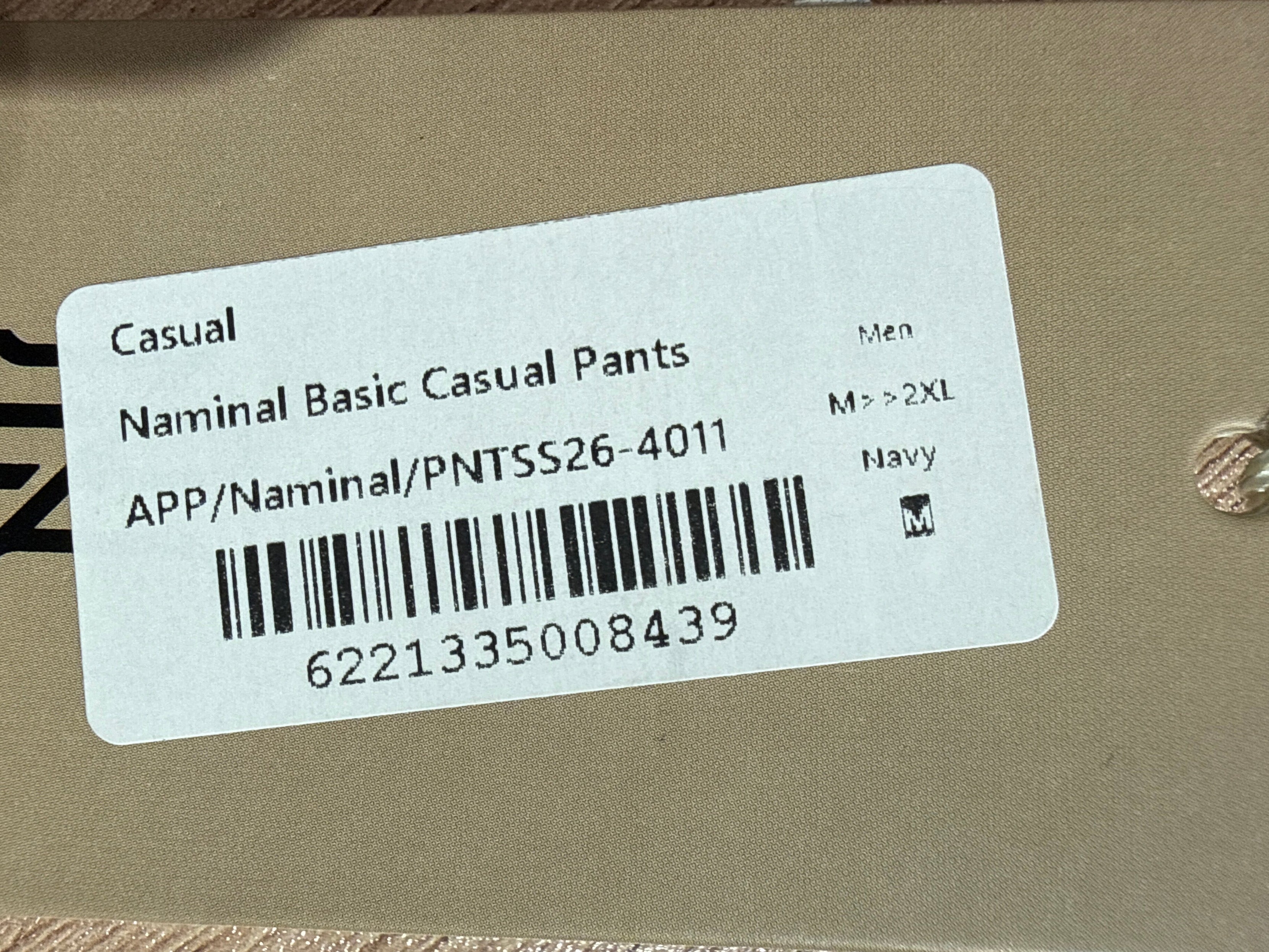 Naminal Basic Casual Pants (Wide Leg) - Navy