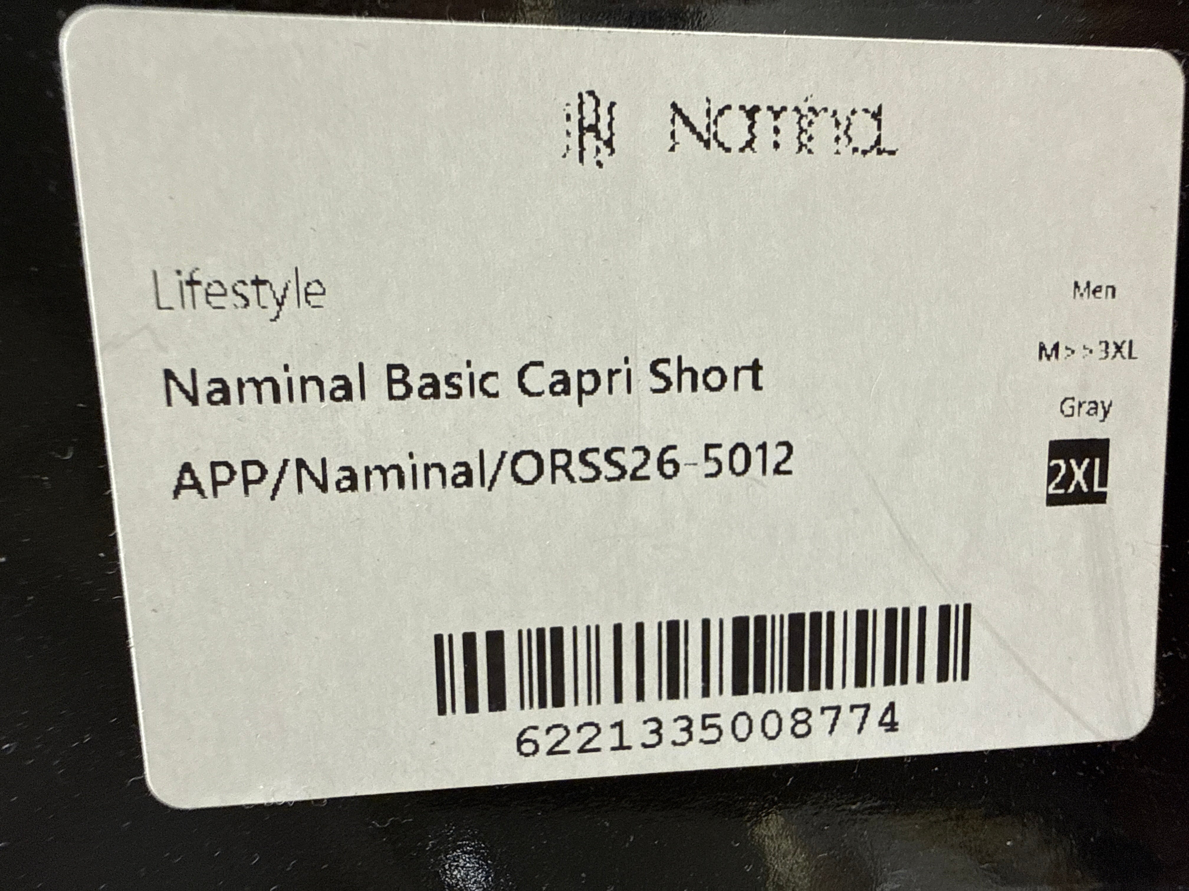 Naminal Basic Capri Short (Oversize) - Gray