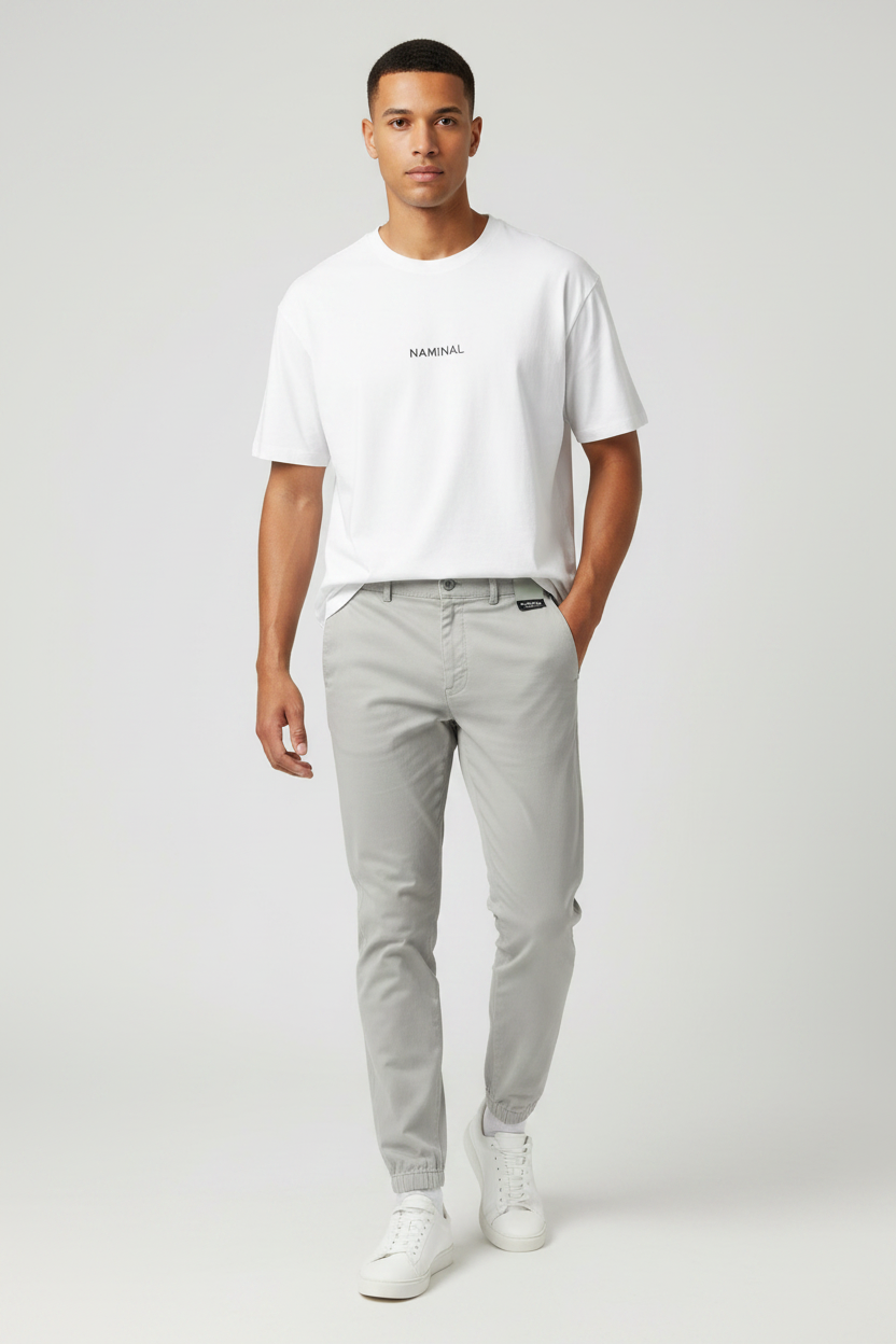 Naminal Basic Casual Pants (Regular) - Sliver