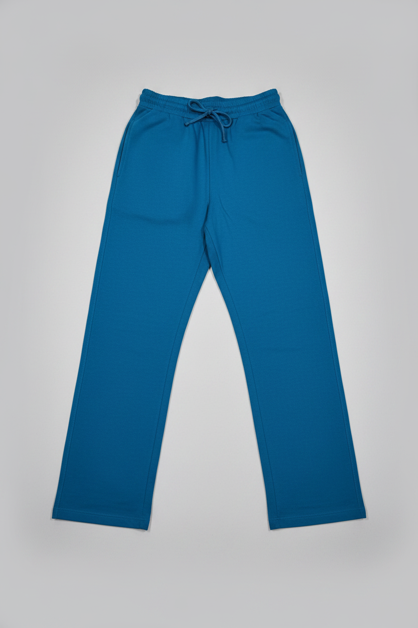 Naminal Basic Casual Pants (Wide Leg) - Petrol