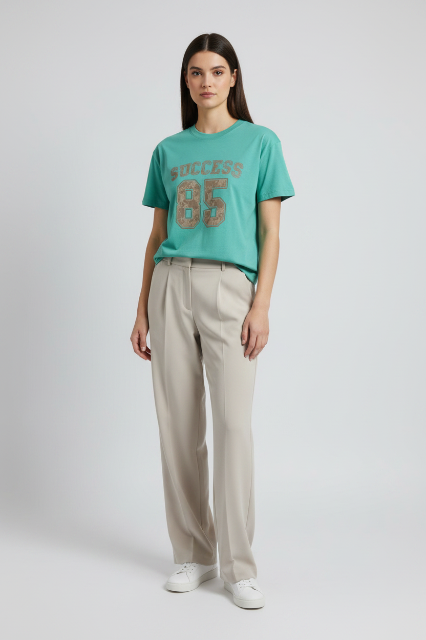 Naminal Graphic R.Neck T-Shirt (Oversize) - L.Green
