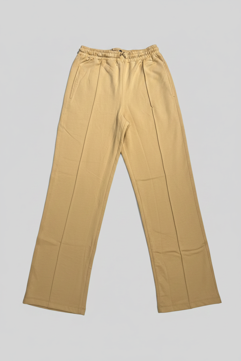 Naminal Basic Casual Pants (Wide Leg) - Beige