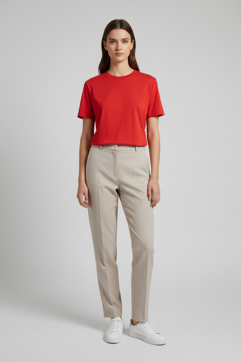 Naminal Basic R.Neck T-Shirt (Oversize) - Red