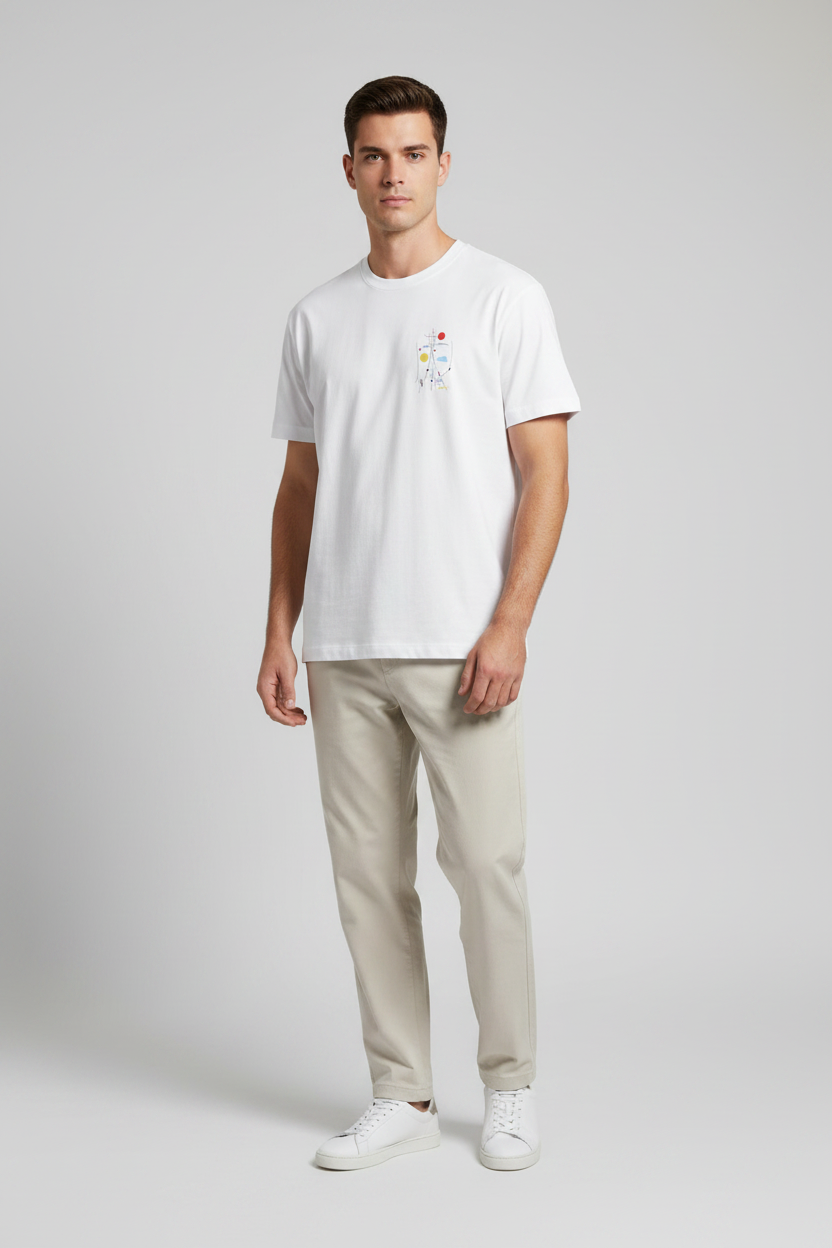 Naminal Graphic Casual T-Shirt (Oversize) - White