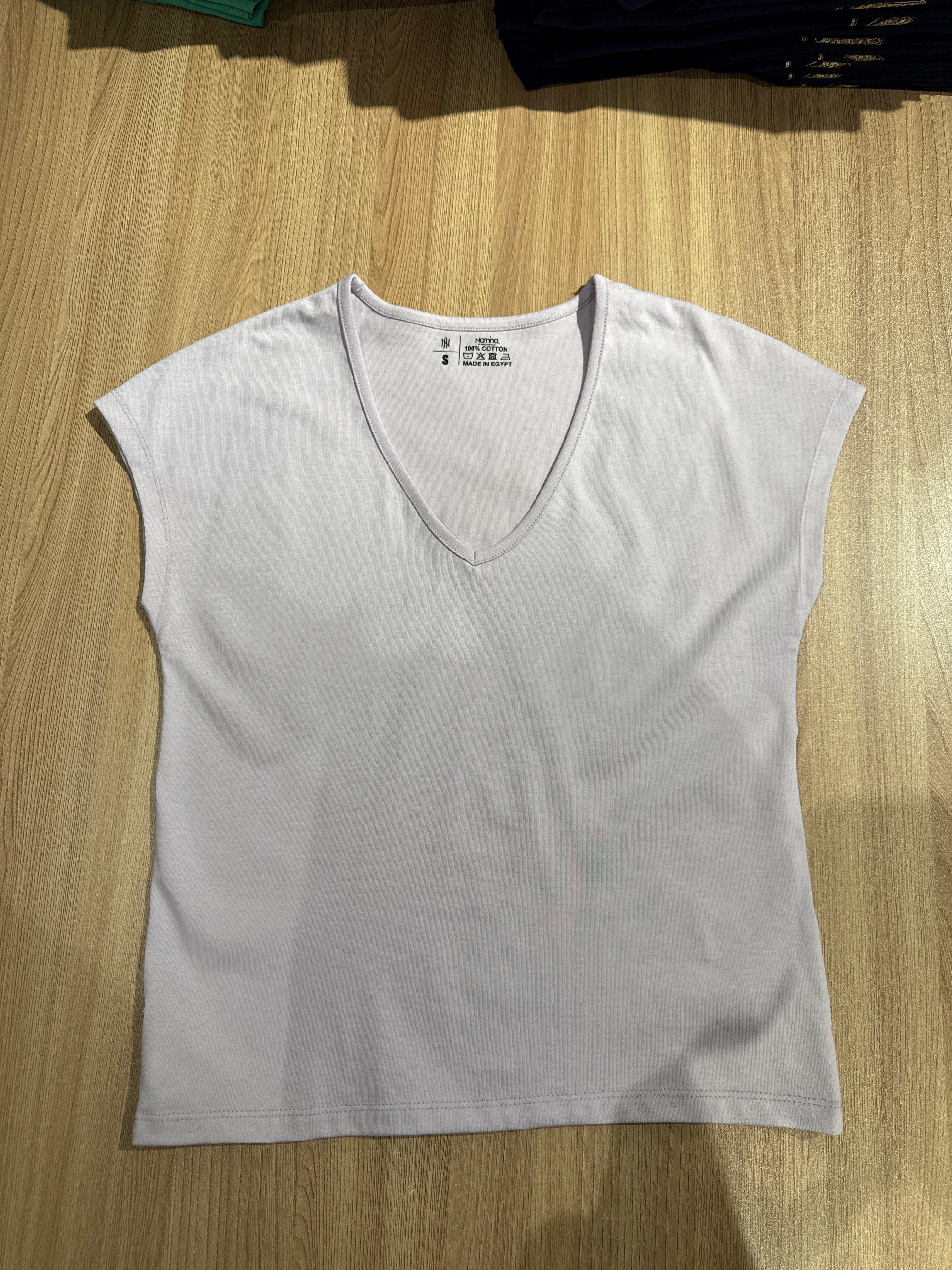Naminal Basic V.Neck Crop-top (Relax) - Lavender
