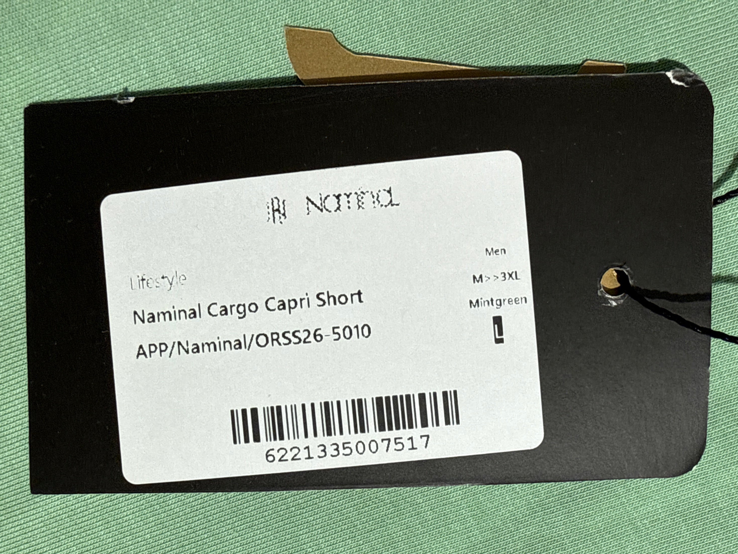 Naminal Cargo Capri Short (Regular) - Mintgreen