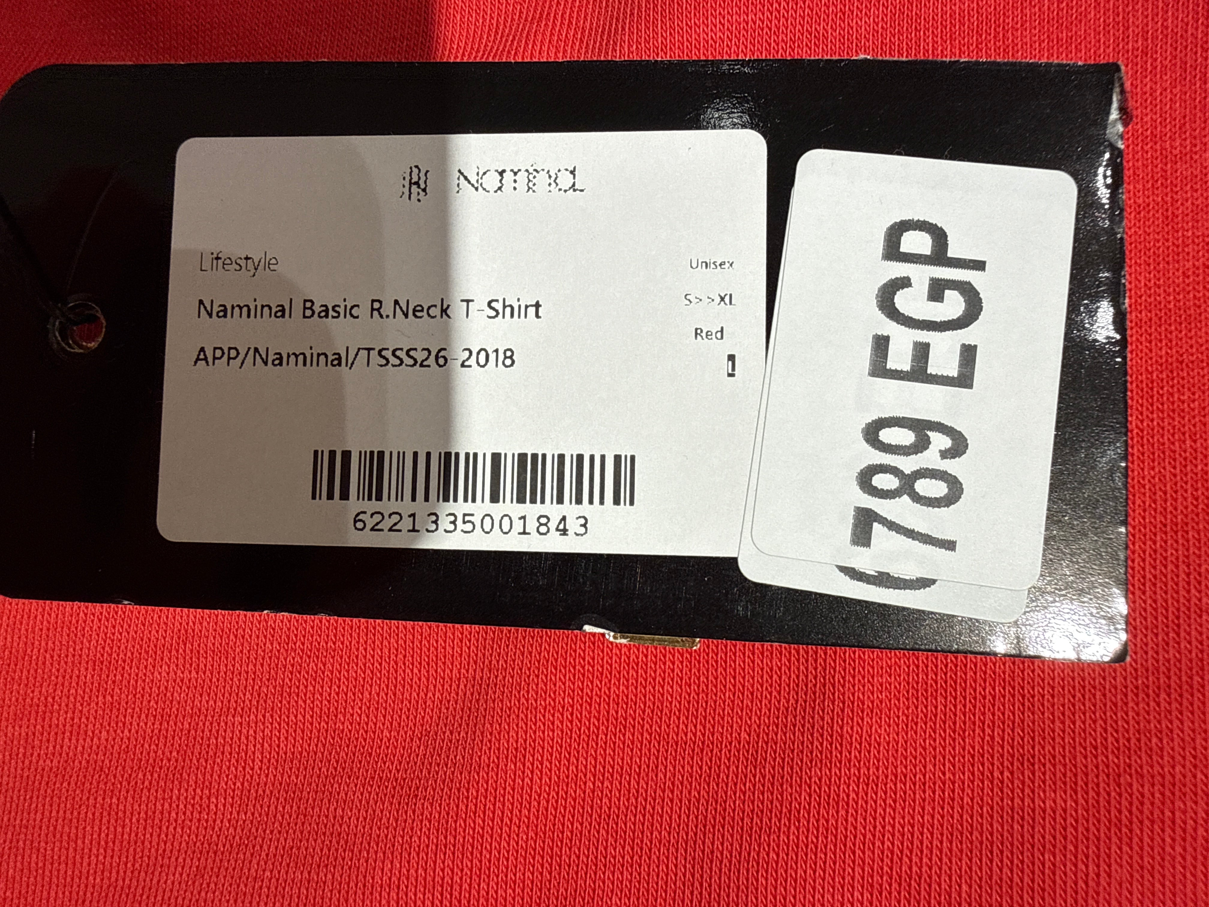 Naminal Basic R.Neck T-Shirt (Oversize) - Red